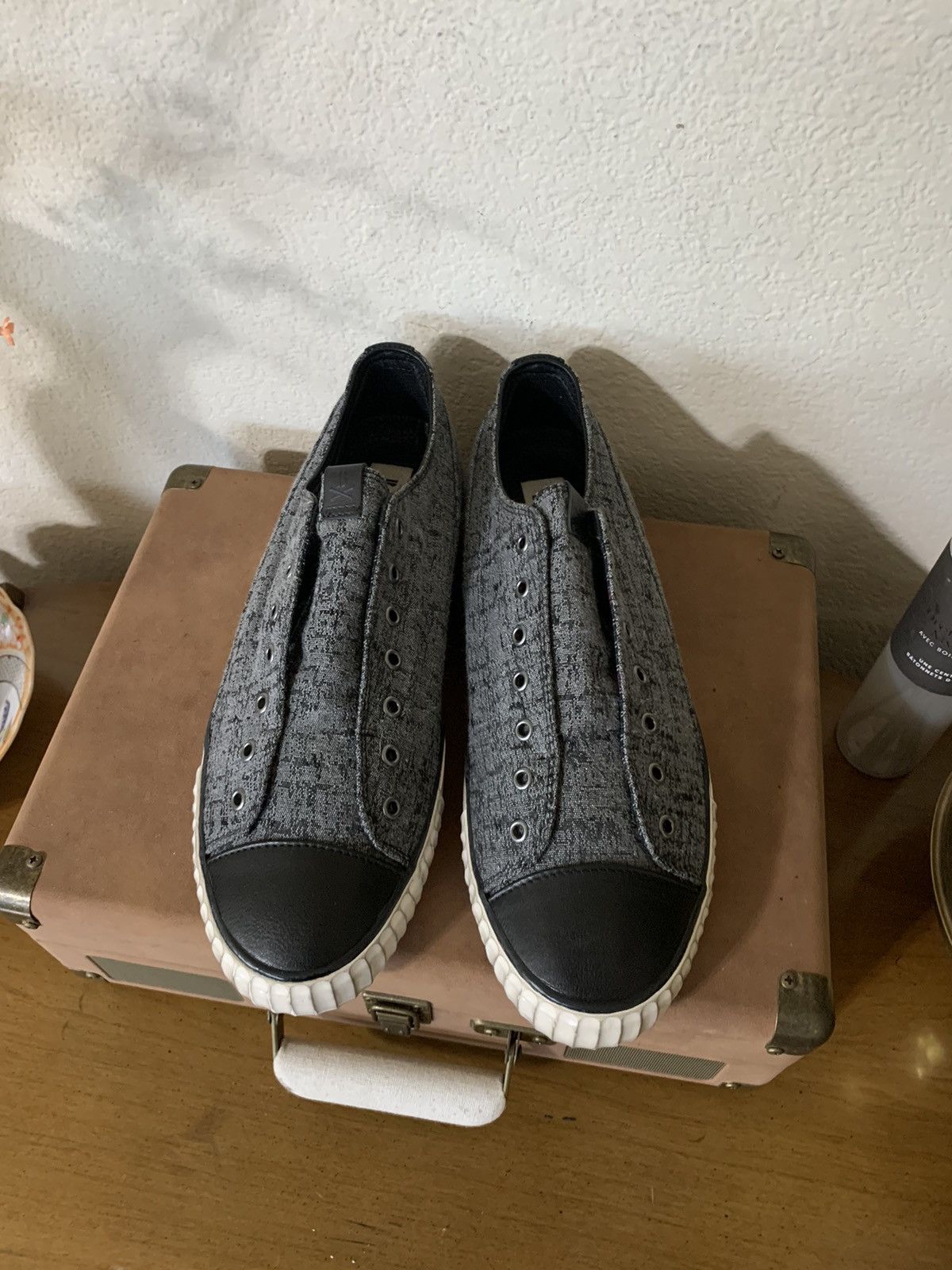 John Varvatos Bootleg Canvas Slip on Fashion sneakers | Grailed