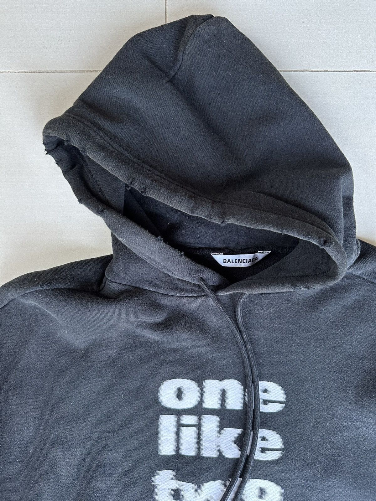 Balenciaga Blurred “One Like” hoodie (Winter 2020)