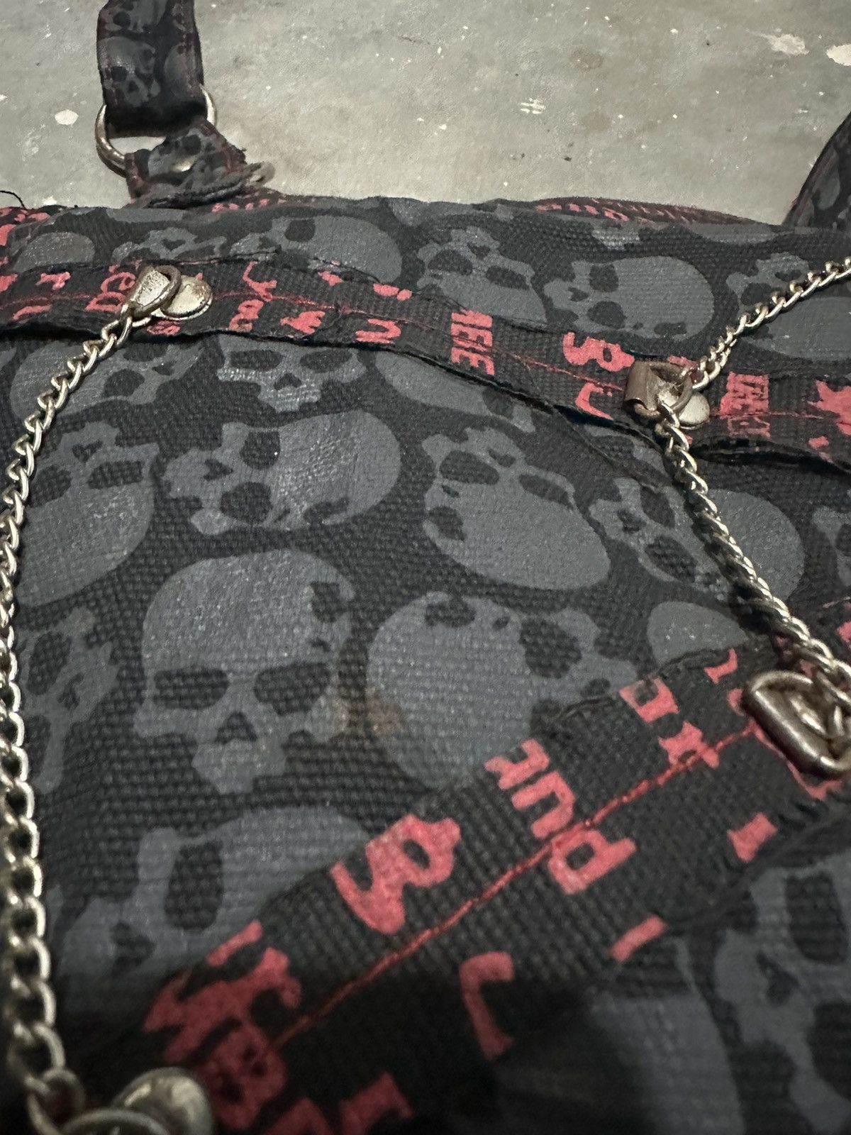 Japanese Brand Beautiful Punk Bondage Skull Body Line Blood Storm Bag Size ONE SIZE - 6 Thumbnail