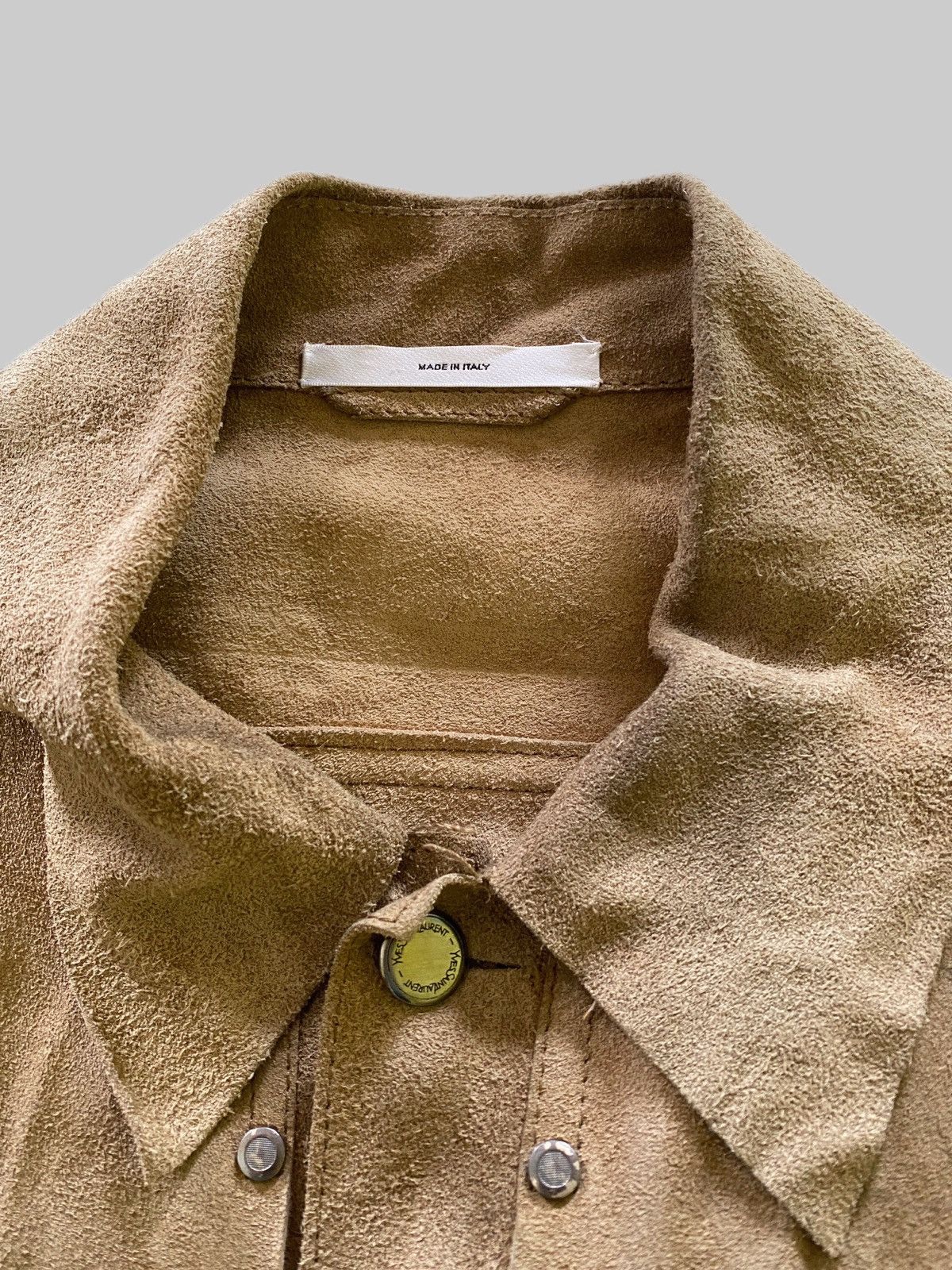 Yves Saint Laurent Insane Detailed YSL RiveGauche Suede Leather Jacket Size US M / EU 48-50 / 2 - 4 Thumbnail