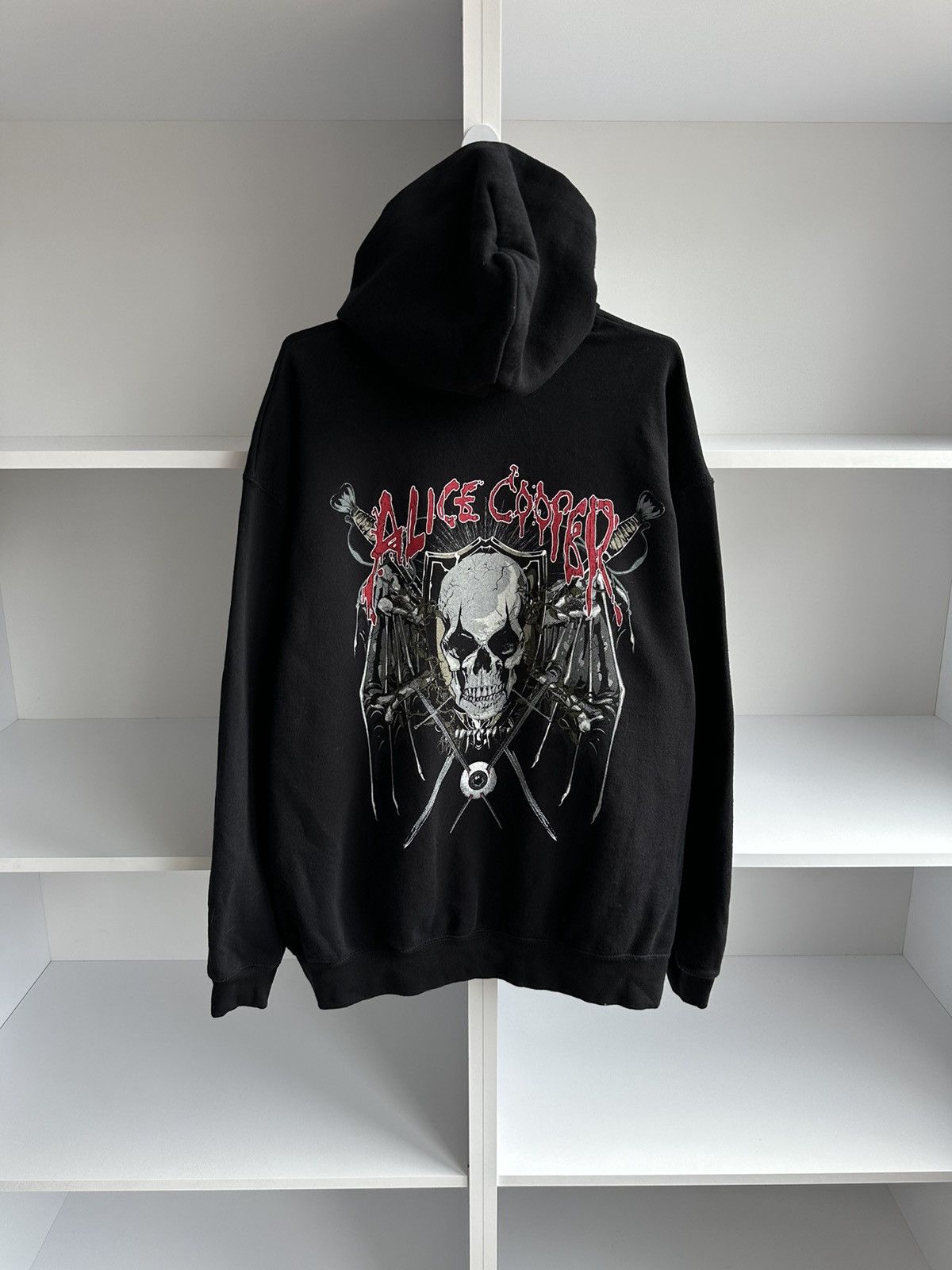 Vintage Vintage Ed Hardy Style Skull Alice Cooper Hoodie | Grailed