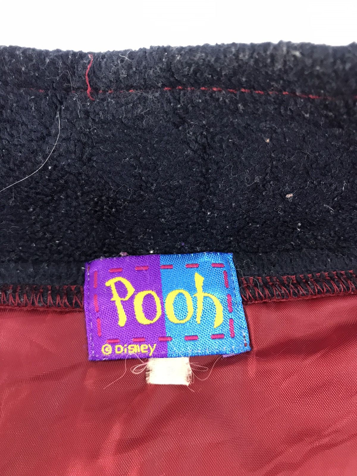 Disney The Pooh Fleece Full Zip Jacket Big Embroidery Logo