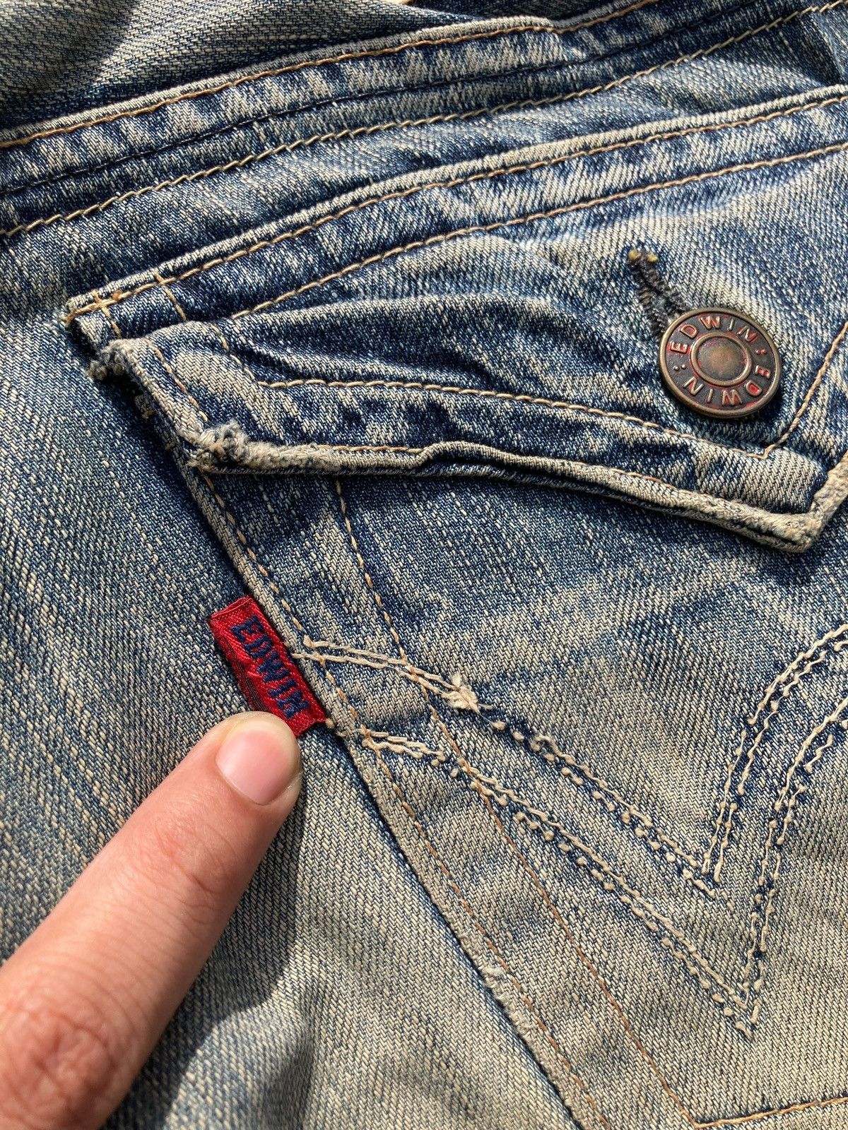 Edwin Vintage Y2K Edwin 503 Cowboy Kaihara Denim Size US 30 / EU 46 - 15 Thumbnail