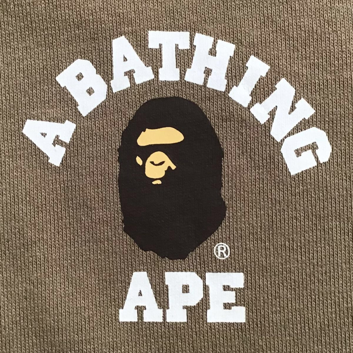 Bape BAPE College logo full zip hoodie beige a bathing ape Size US L / EU 52-54 / 3 - 2 Thumbnail
