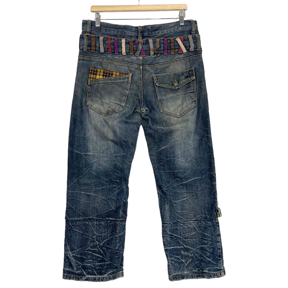 Hysteric Glamour × Japanese Brand 💥FLARE NYLAUS JAPAN DOUBLE WAIST QUATER JEAN Size US 32 / EU 48 - 7 Thumbnail