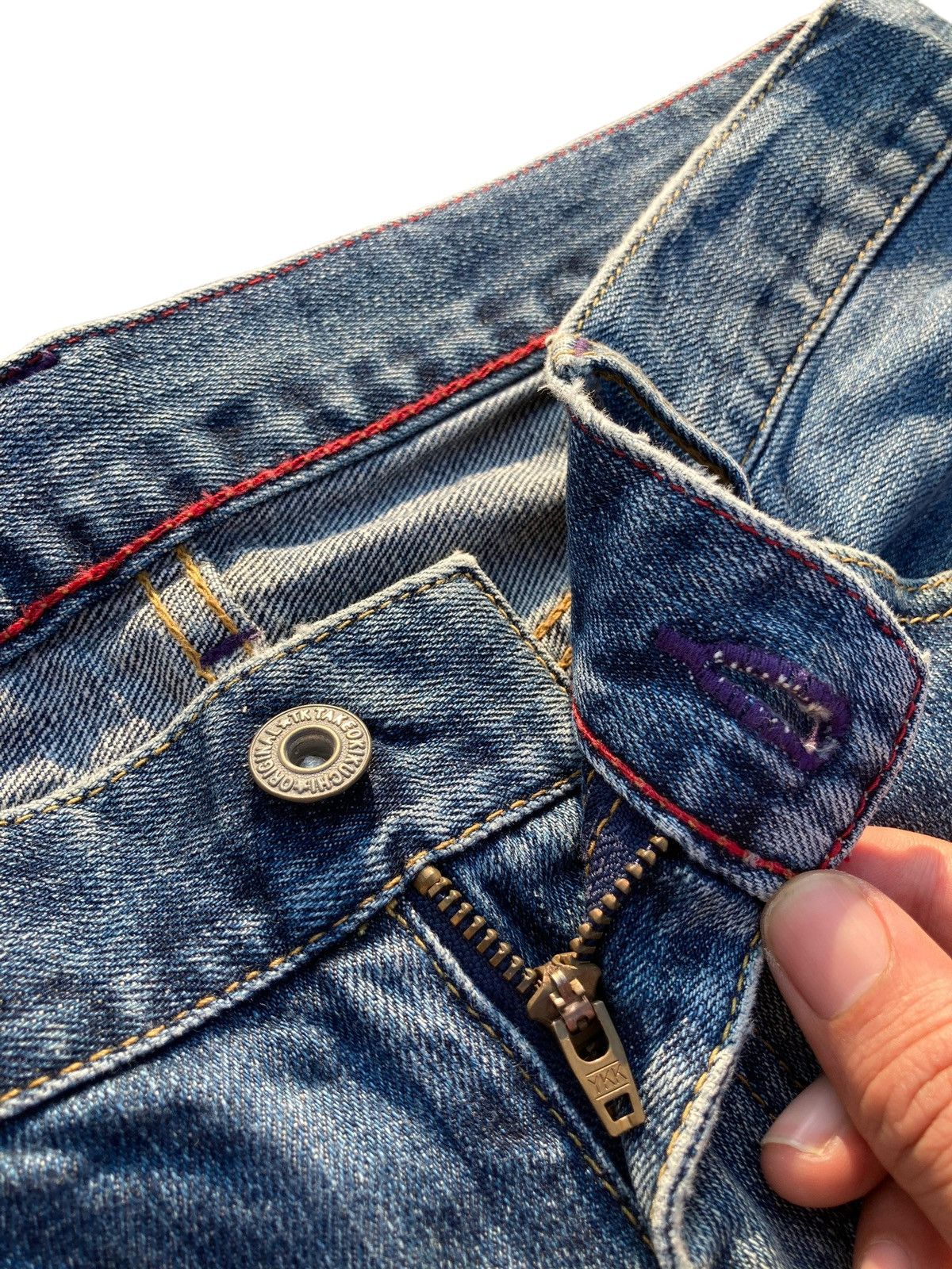 Takeo Kikuchi Vintage 90s Japanese Brand Takeo Kikuchi Kaihara Jeans Size US 33 - 8 Thumbnail