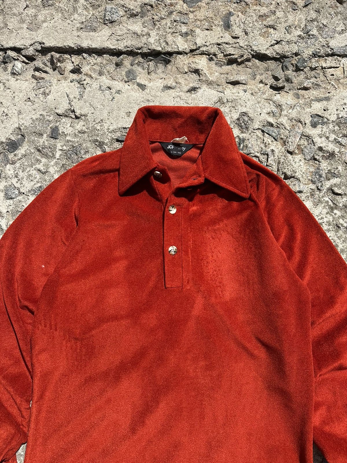 JCPenney × Vintage Vintage 80s JC Penney Velvet Polo Long Sleeve Size US S / EU 44-46 / 1 - 2 Thumbnail