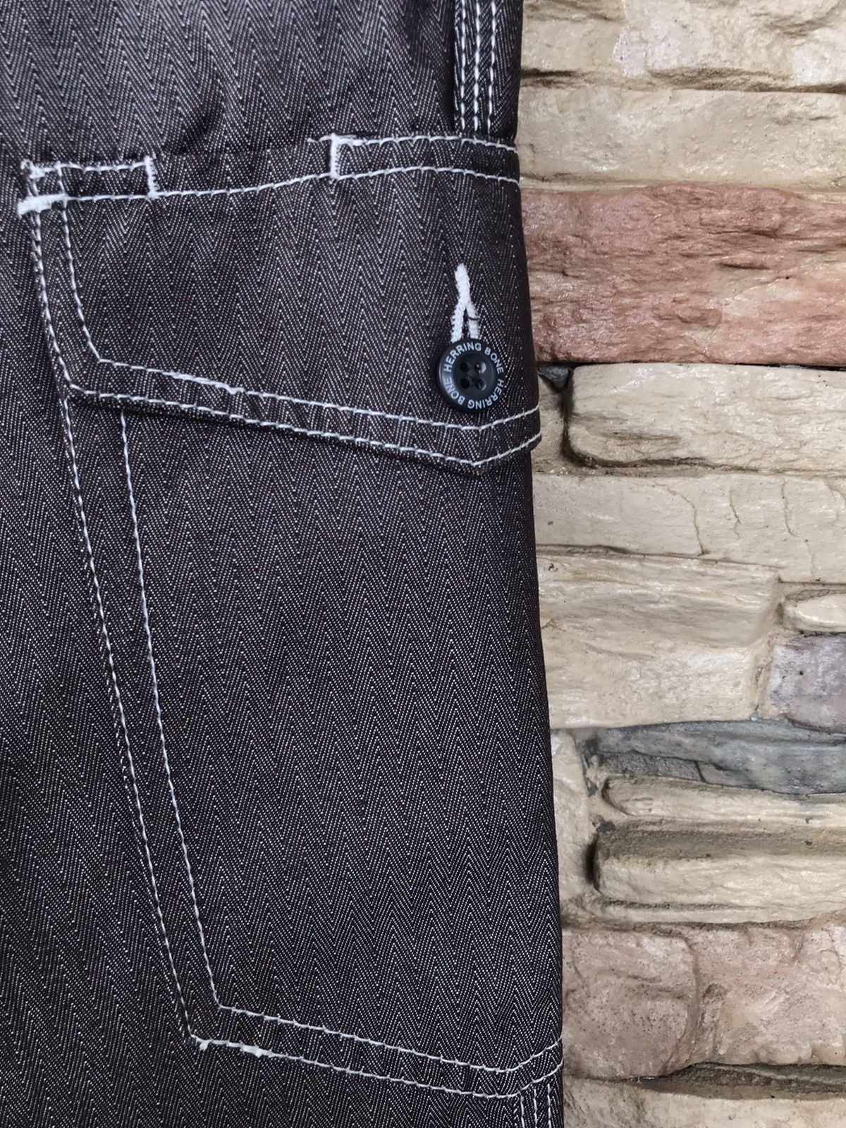 Vintage Vintage Herringbone Cargo Pants Size US 33 - 6 Thumbnail