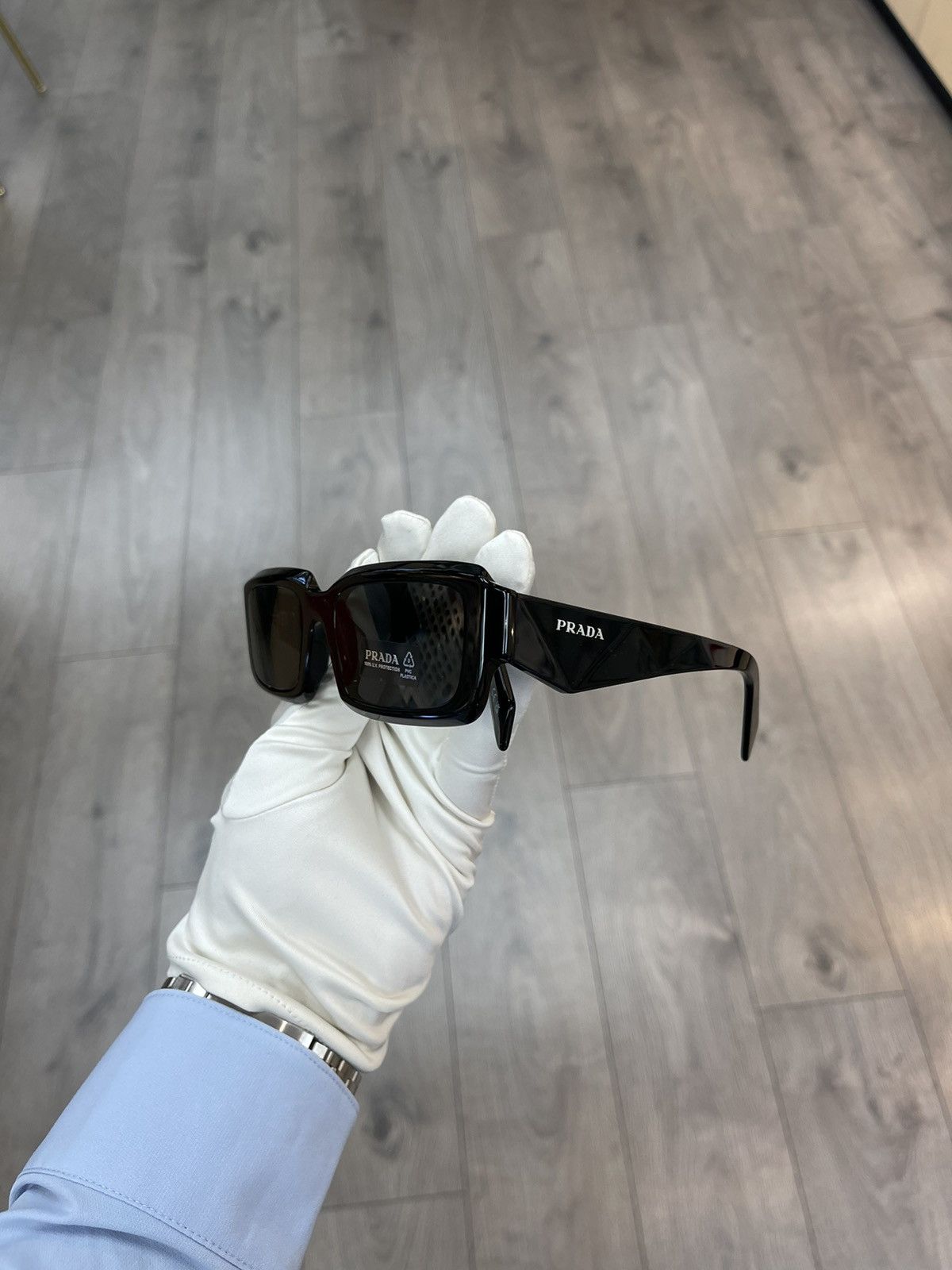 Prada × Vintage NEW Prada Sunglasses Rectangular Pete Davidson Kardashian Size ONE SIZE - 2 Thumbnail