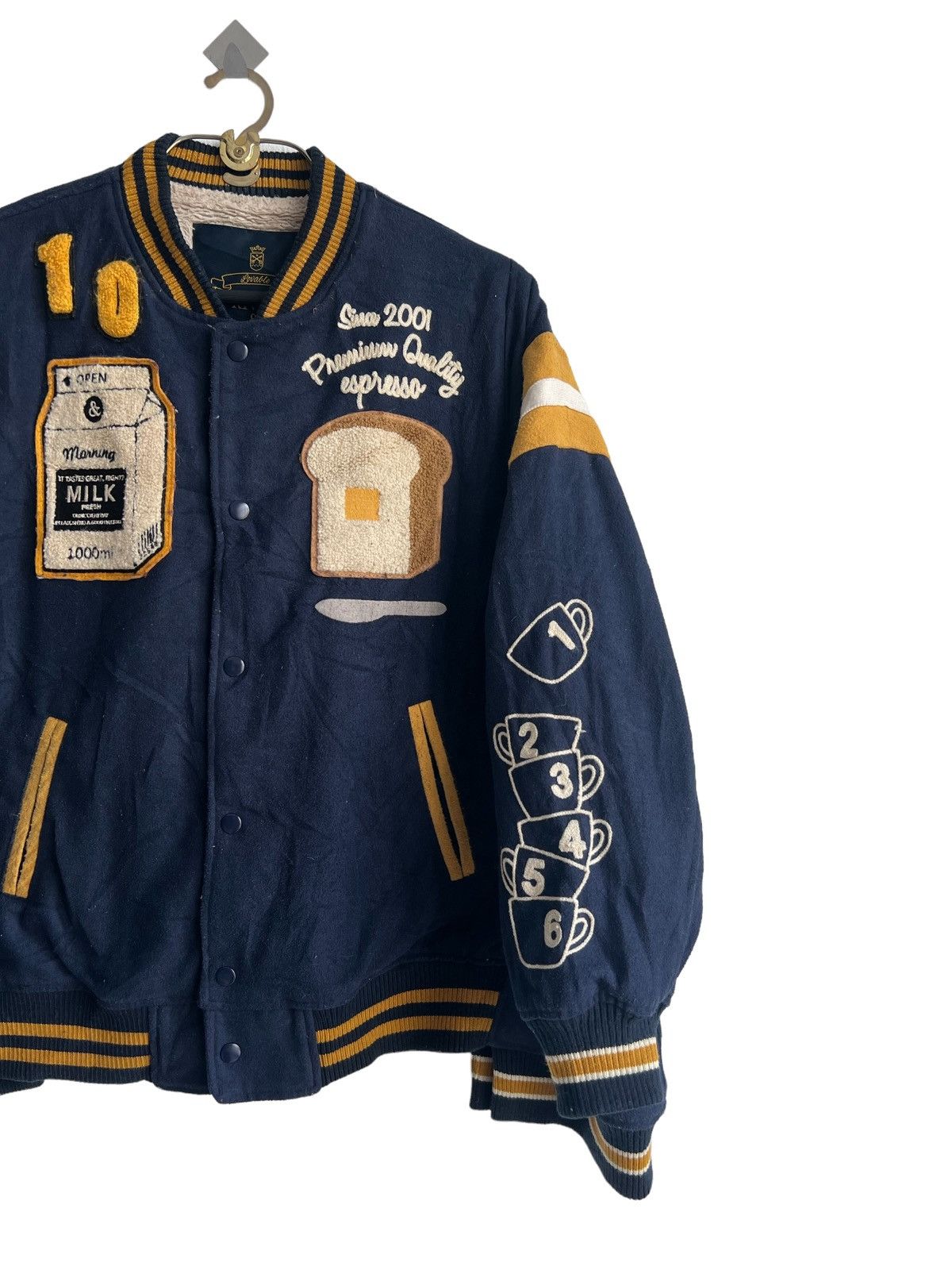 Avirex Rivet & Surge 🇯🇵 "Cafe" Milk & Espresso Hybrid Varsity Size US XL / EU 56 / 4 - 3 Thumbnail