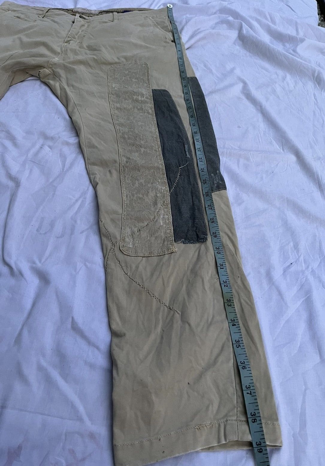 Zara (A63). RARE ZARA MAN DENIM COUTURE PATHWORK PANTS Size US 35 - 19 Thumbnail