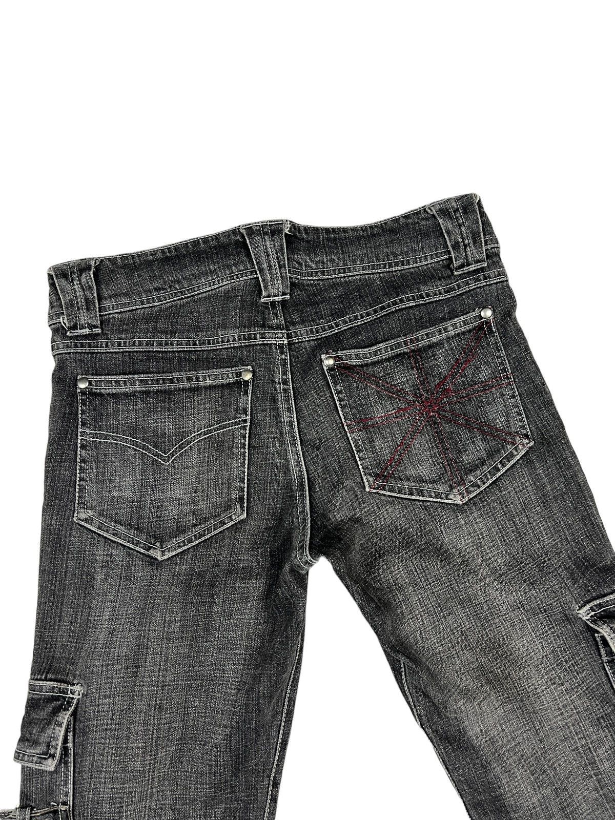 Japanese Brand Algonquins 🇯🇵 Studded Flare Cargo Denim Size US 31 - 8 Thumbnail
