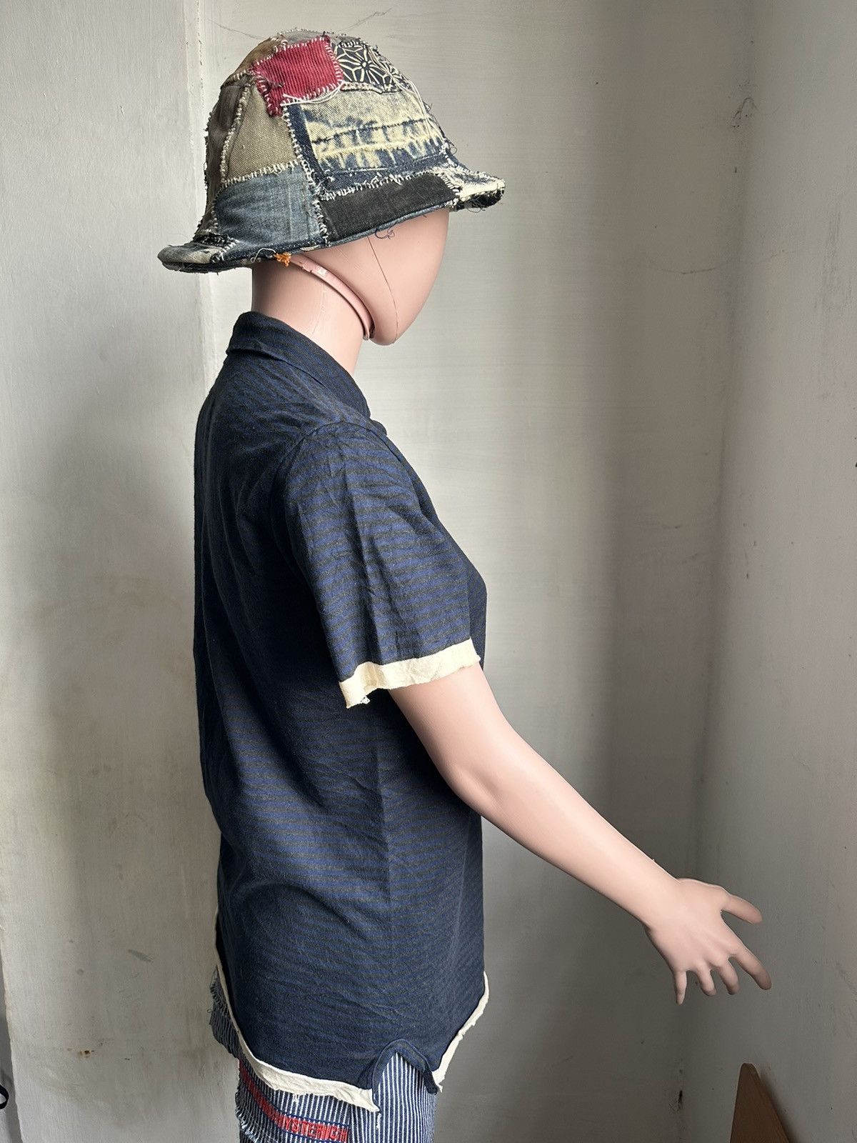 Yohji Yamamoto Asymmetric Cotton Shirt Nice Frayed distressed hem Size L / US 10 / IT 46 - 3 Thumbnail