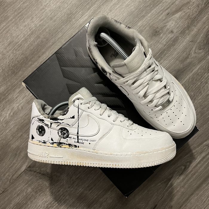 Af1 x supreme hot sale x cdg