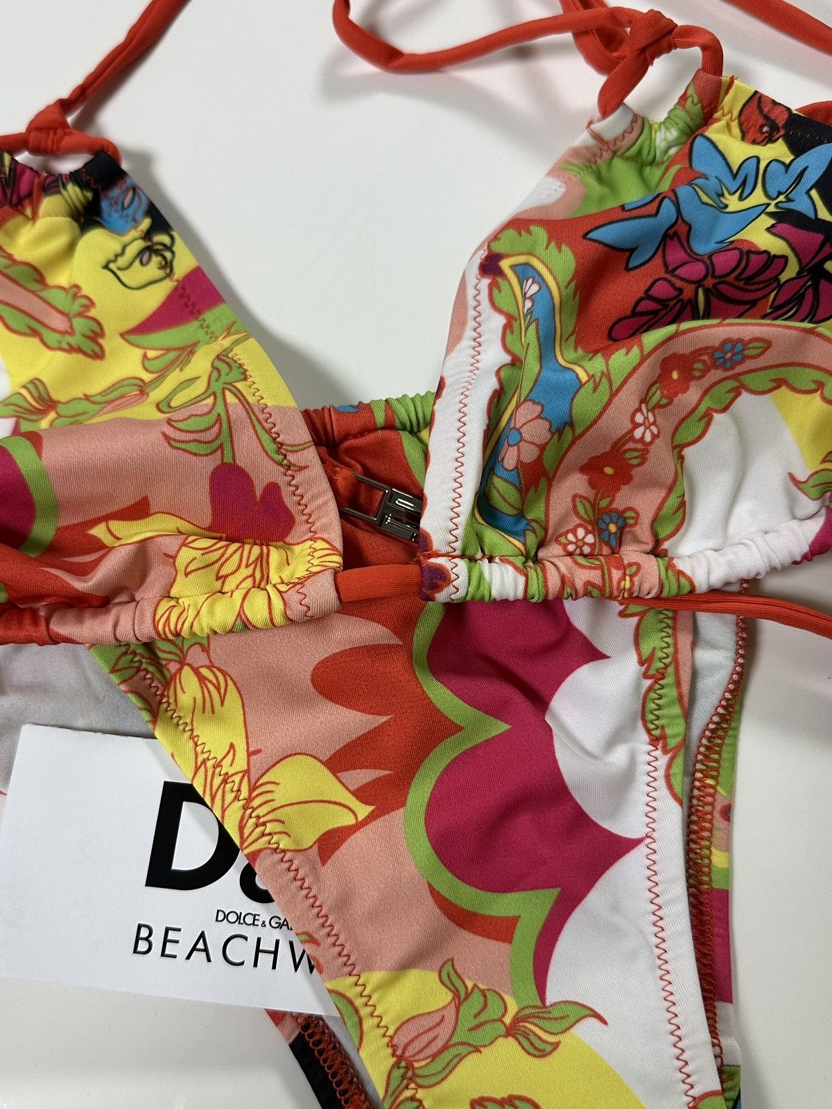 Dolce & Gabbana D&G Floral Paisley Print Bikini Size M / US 6-8 / IT 42-44 - 3 Thumbnail
