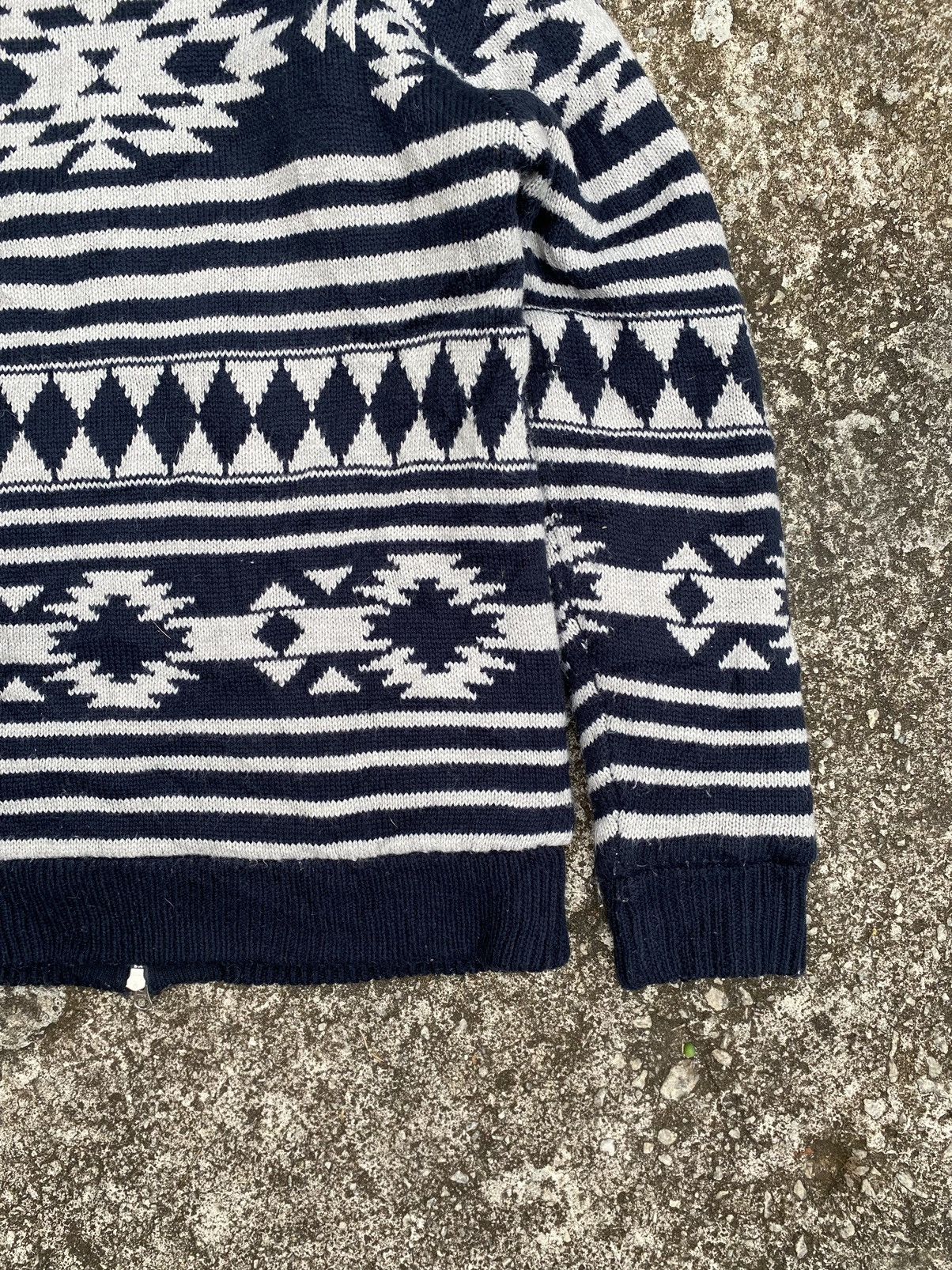 Japanese Brand Azul by Moussy Knitted Zipper Hoodie Size US L / EU 52-54 / 3 - 11 Thumbnail