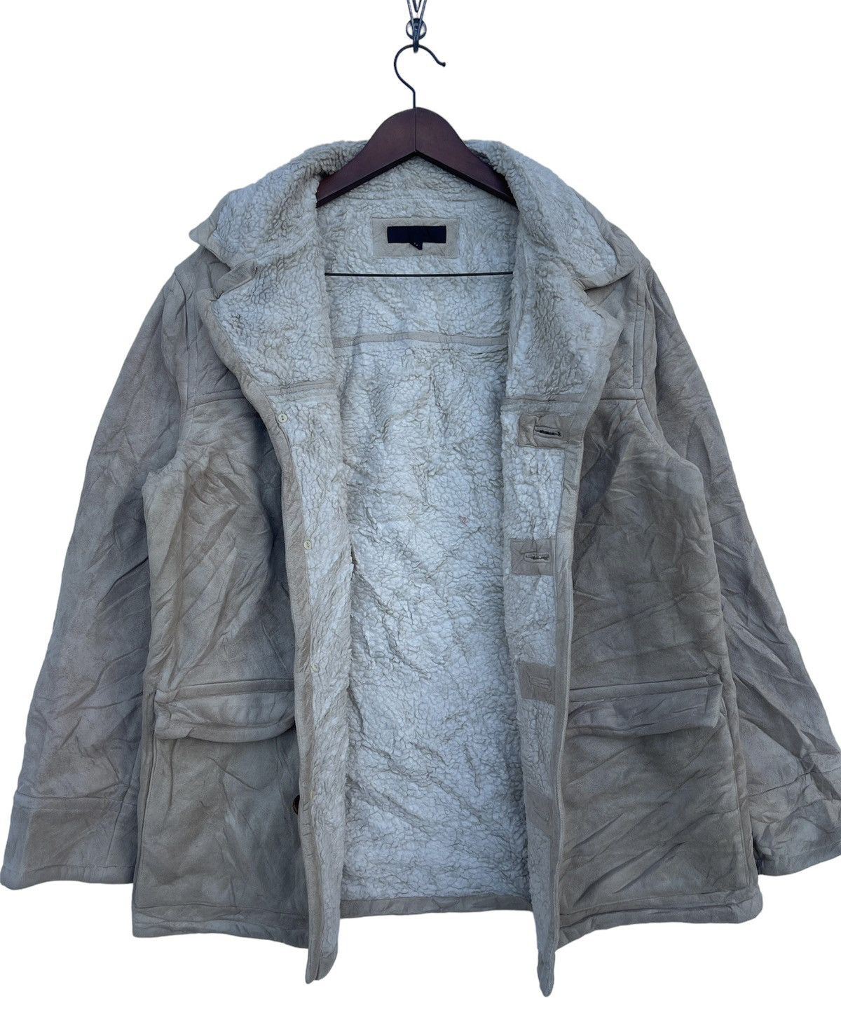 Vintage Japanese D’Homme A Homme Sherpa Lined Leather Jacket Size US L / EU 52-54 / 3 - 4 Thumbnail