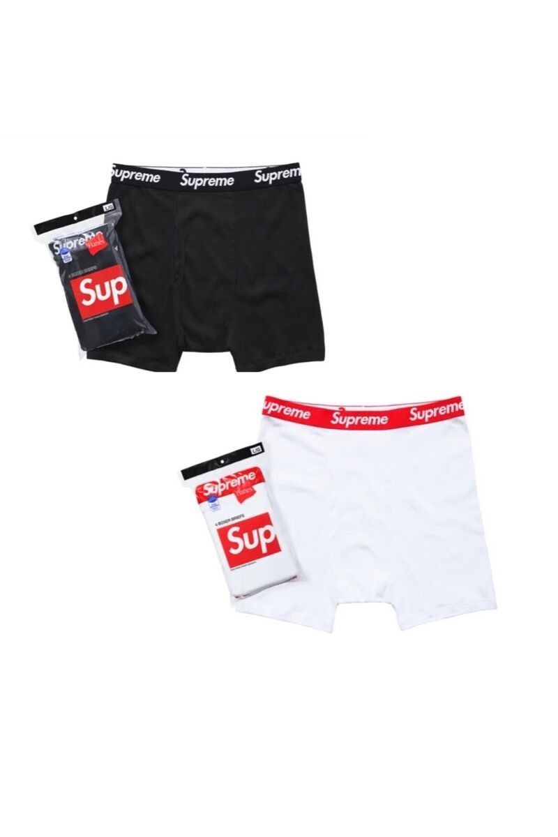 Supreme Medium - 2 PACK Supreme Hanes - Black Boxers Briefs