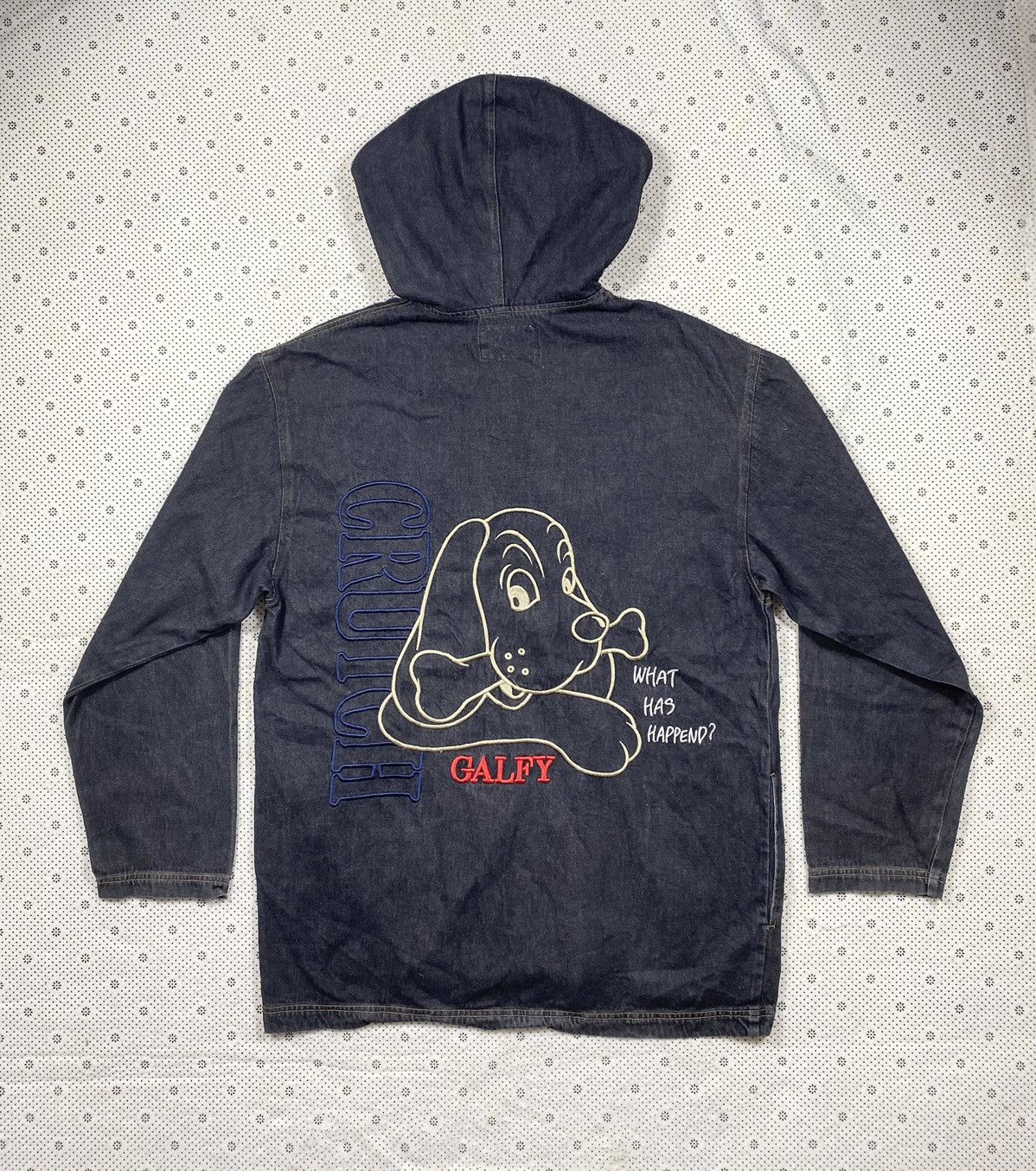 Japanese Brand Denim Zip Up Hoodie Jacket By Galfy Size US XL / EU 56 / 4 - 2 Thumbnail