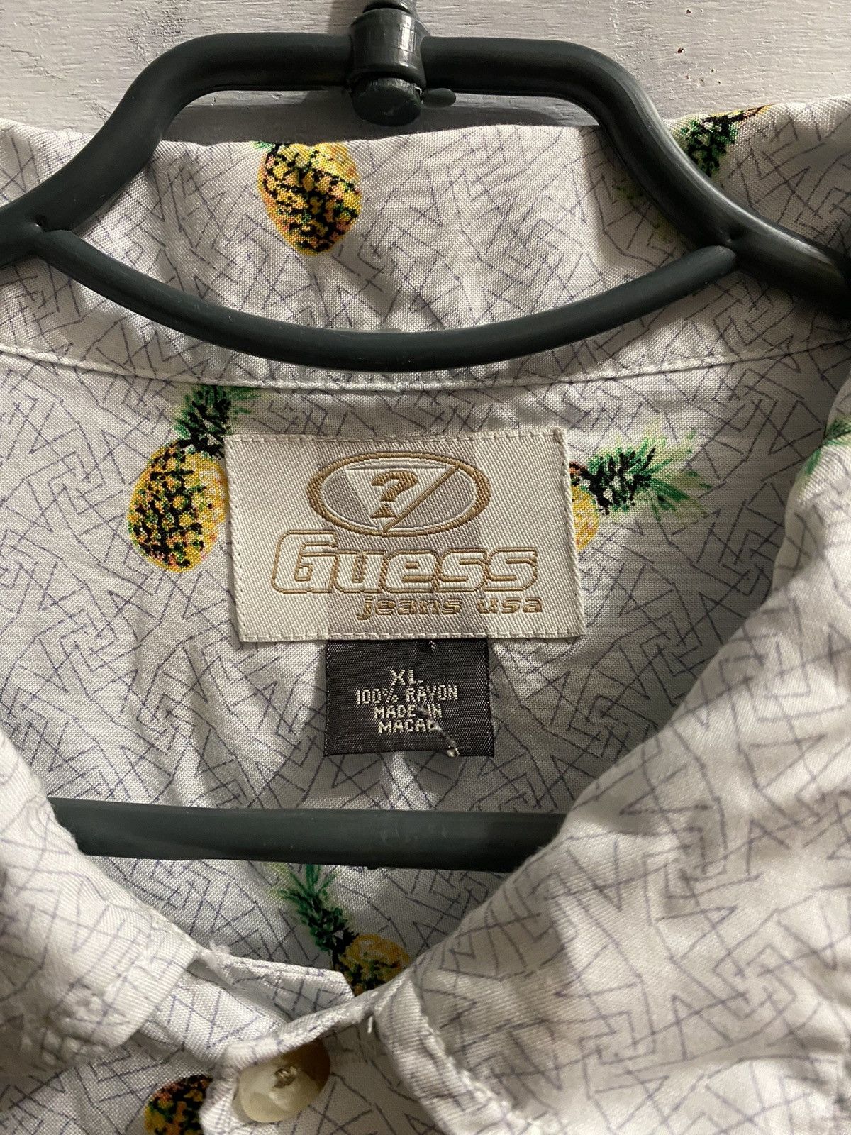 Guess Rare Vintage Shirt GUESS USA Hawaii Pineapple Shirt. Size US XL / EU 56 / 4 - 3 Thumbnail