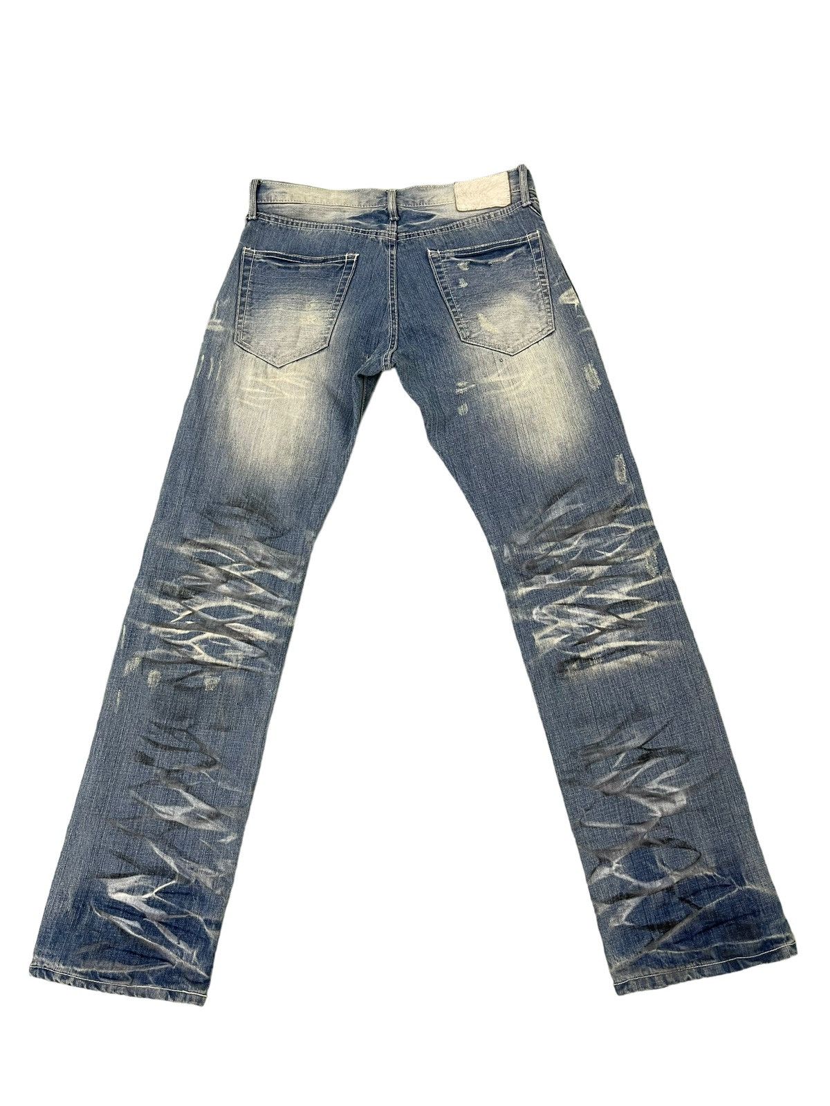 Japanese Brand Distress Jeans Urban Craft Honeycomb Painted Straight 5🟦8 Size US 32 / EU 48 - 12 Thumbnail
