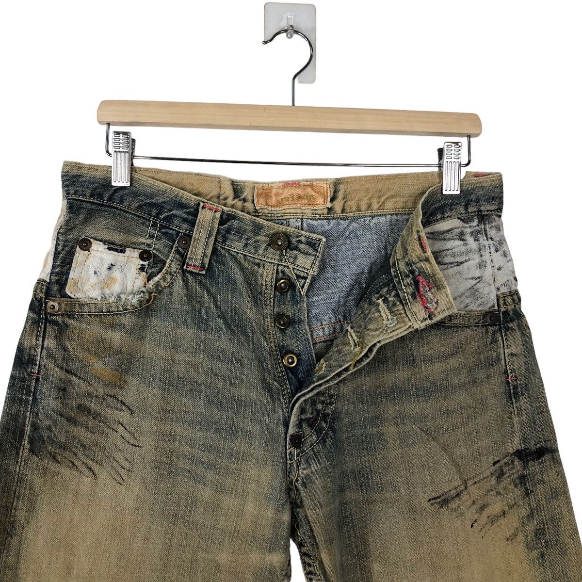 Japanese Brand VINTAGE DENIM JEANS SUKAJAN DESIGN BIG LOGO PUNK STYLE Size US 32 / EU 48 - 8 Thumbnail