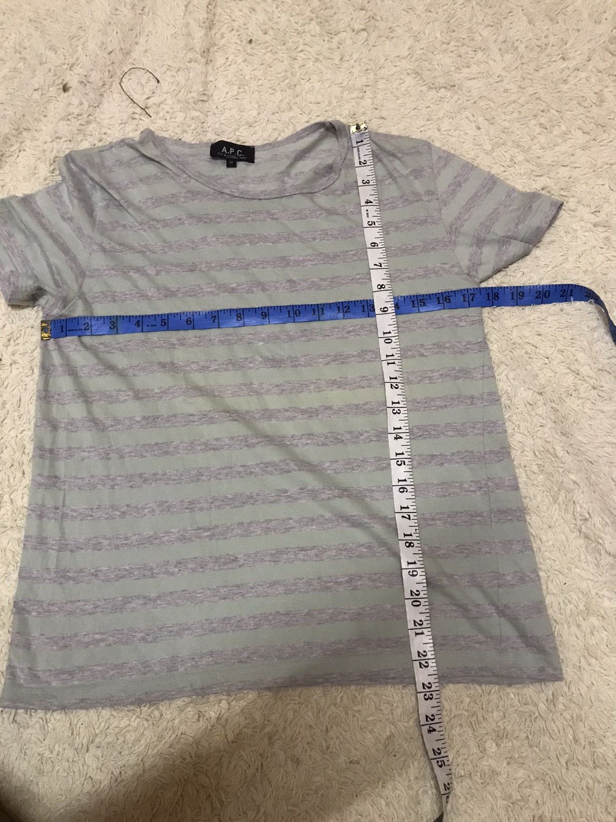 A.P.C. ‼️A.P.C. RUE DE FLEURES PARIS STRIPED TSHIRT MADE IN FRANCE Size M / US 6-8 / IT 42-44 - 6 Thumbnail