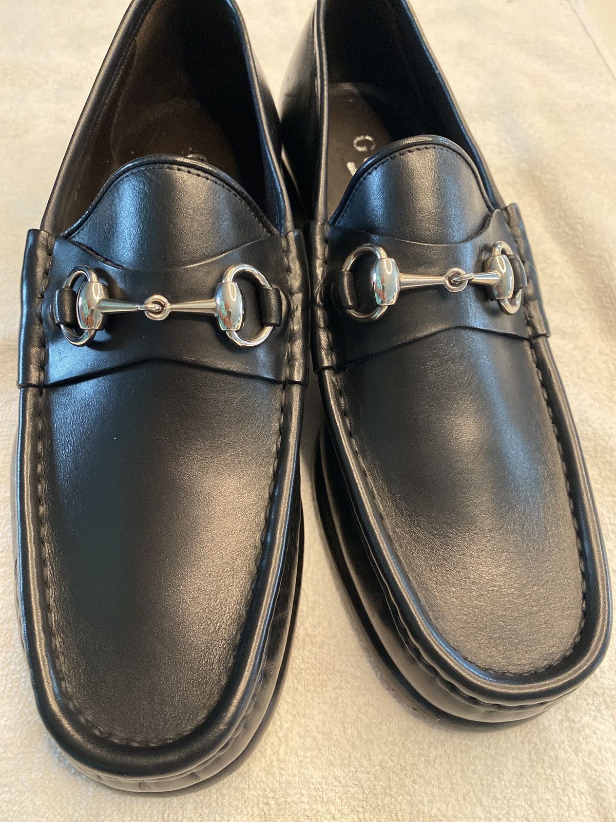 Gucci Silver horsebit Loafer Grailed