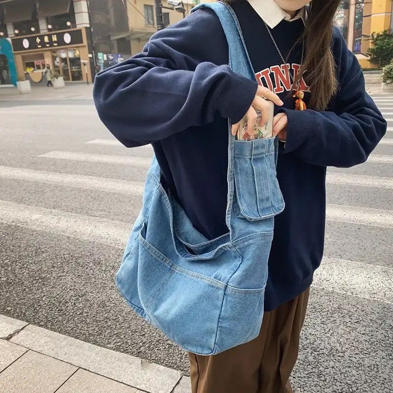 Other Muti-purpose Denim Blue Women Bags Size ONE SIZE - 1 Thumbnail
