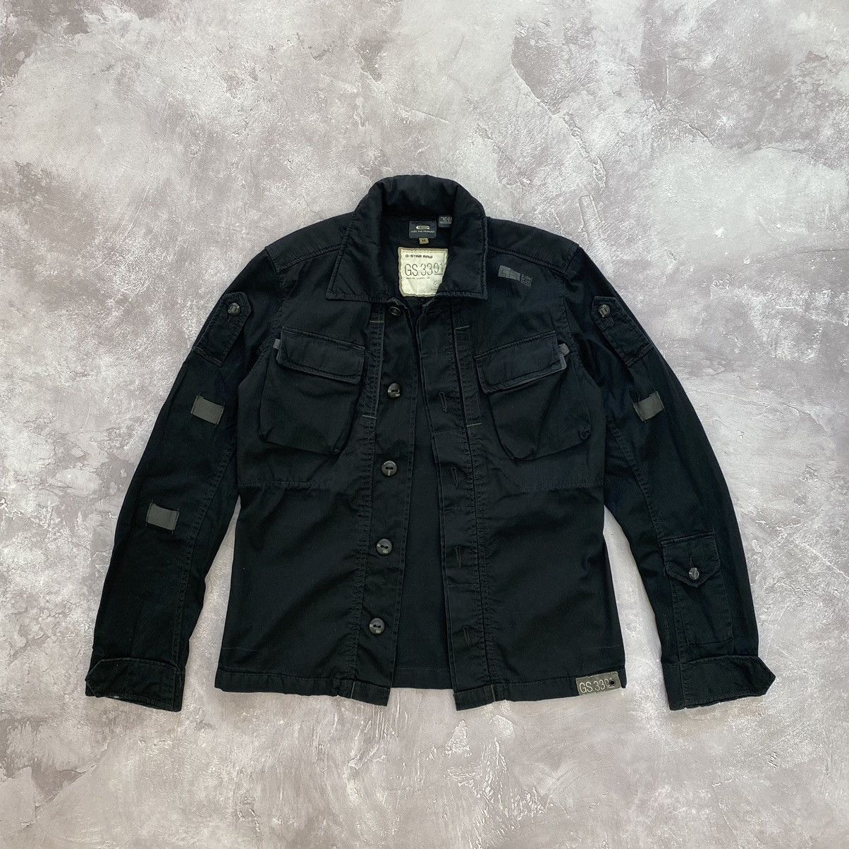 Pre-owned G-star Raw Cargo Shirt Button Up In Black