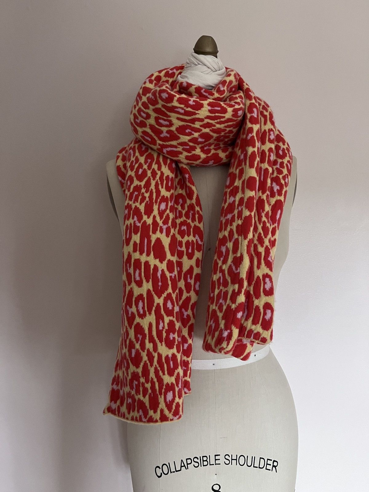 Christopher Kane cashmere leopard print oversize scarf