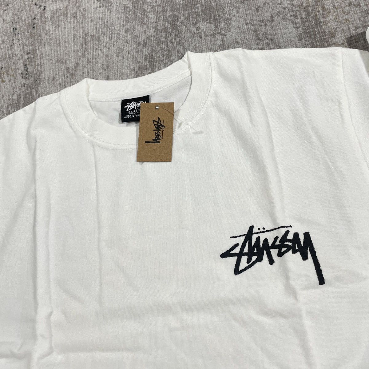 Stussy STUSSY " BURNING STOCK " TEE WHITE MEDIUM Size US M / EU 48-50 / 2 - 3 Thumbnail