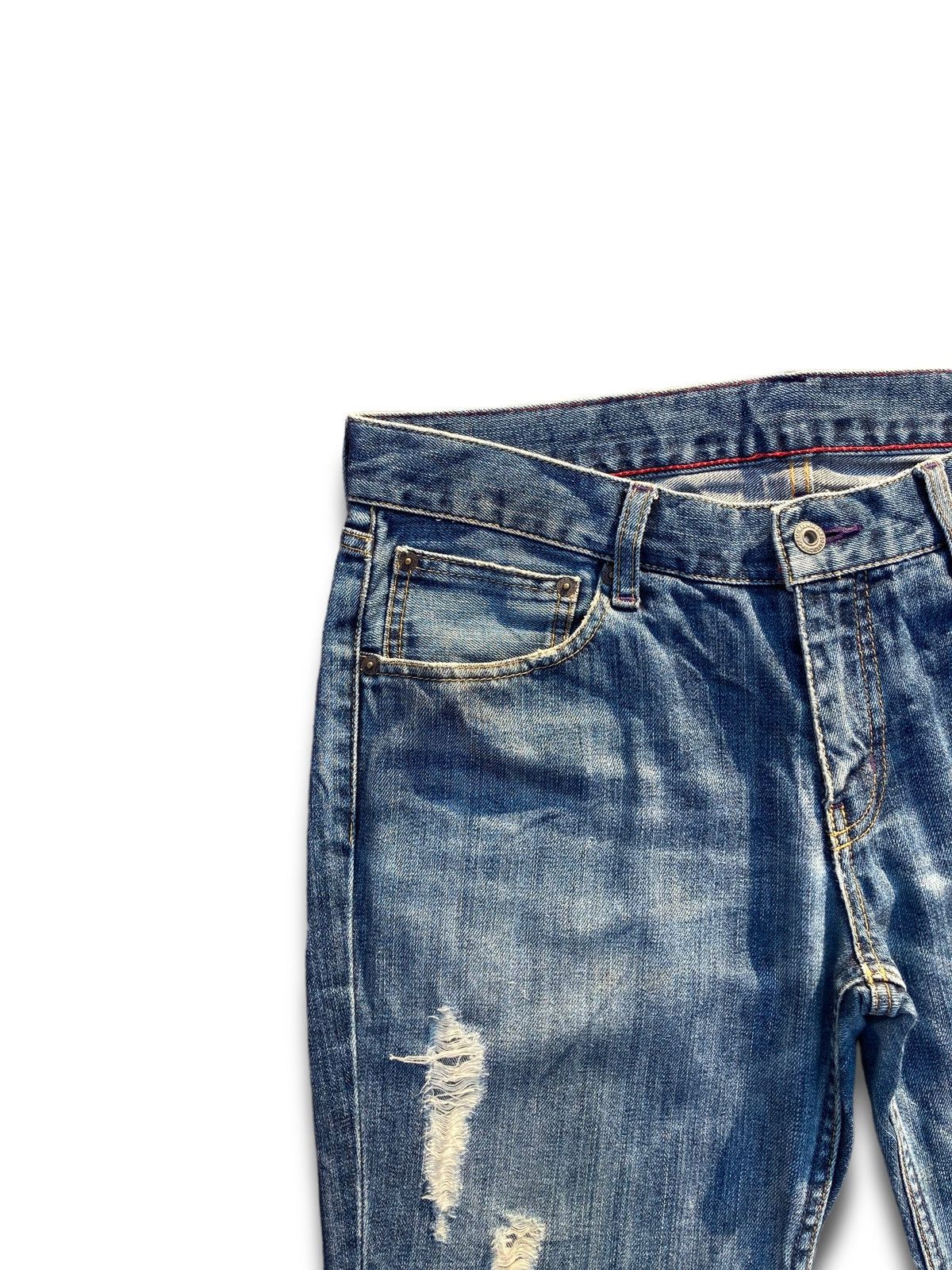 Takeo Kikuchi Vintage 90s Japanese Brand Takeo Kikuchi Kaihara Jeans Size US 33 - 7 Thumbnail