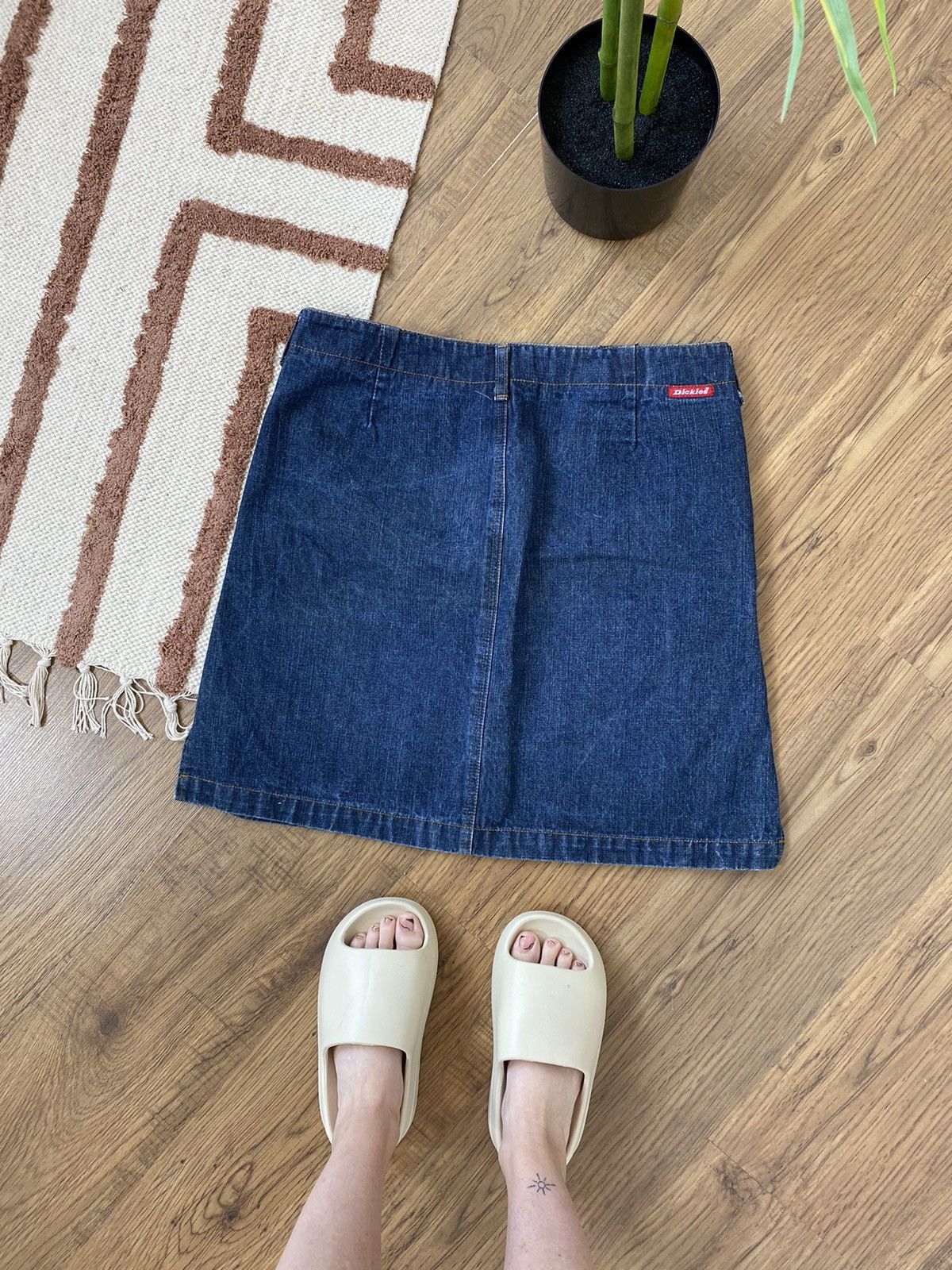 Dickies DICKIES VINTAGE BLUE DENIM MIDI SKIRT Size 32" / US 10 / IT 46 - 2 Thumbnail