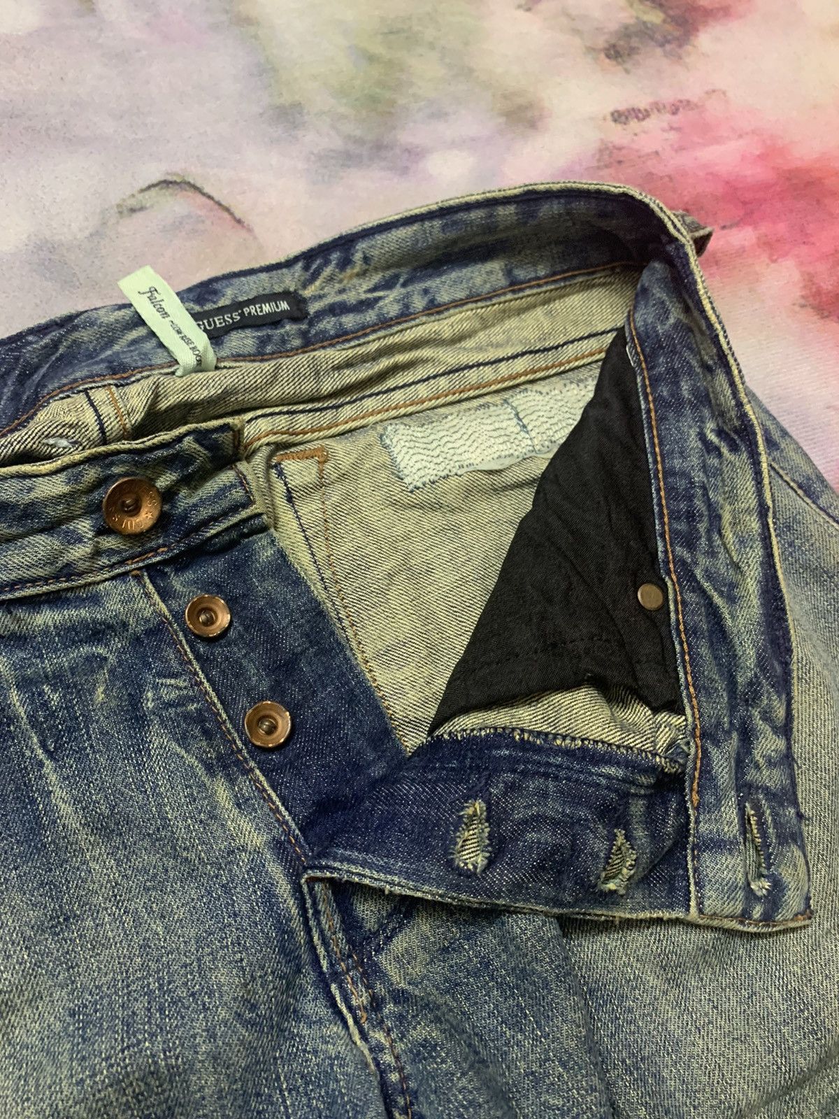 Guess Flare GUESS JEANS Mud Washed Rusty Denim Size US 35 - 5 Thumbnail