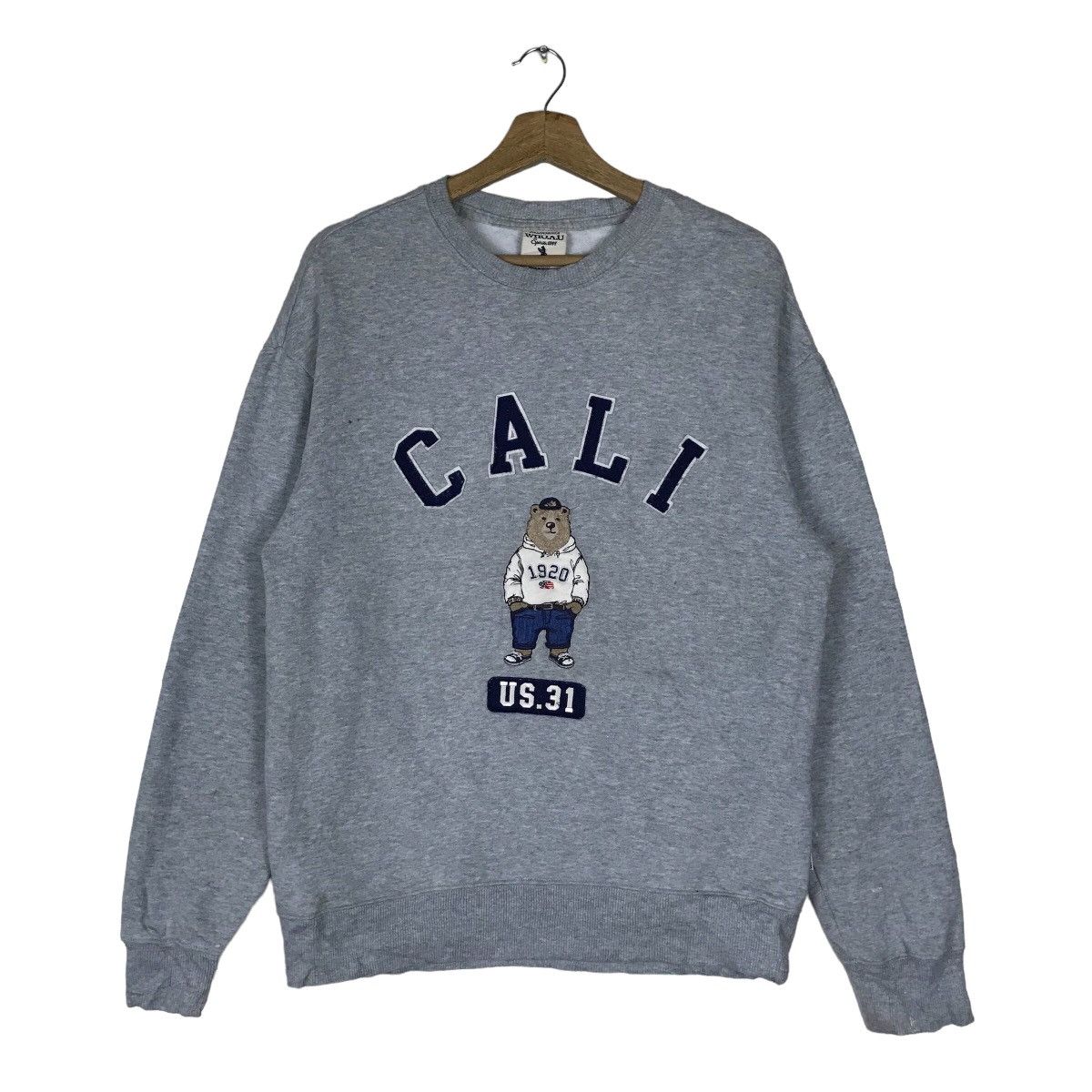Vintage Who A.U. California Bear Spell Out Pullover Jumper
