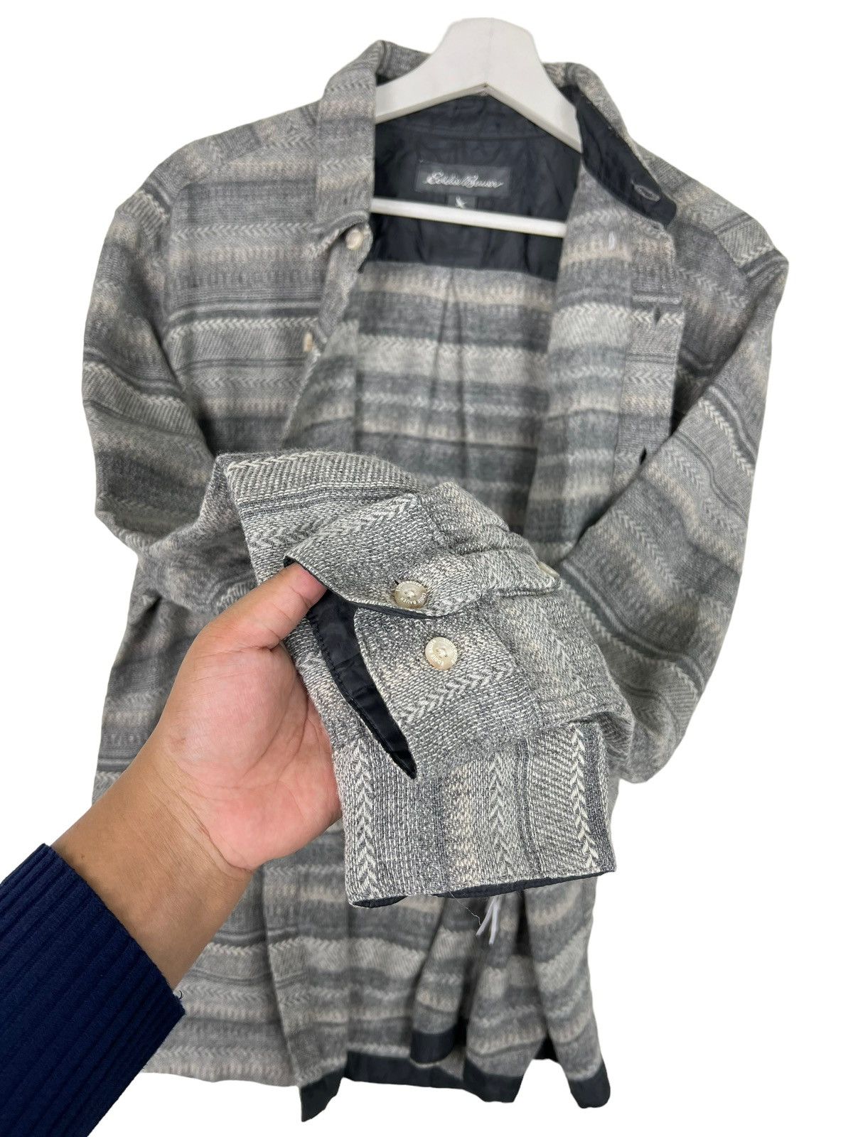 Eddie Bauer × Vintage 🔥 VINTAGE EDDIE BAUER WOOL STRIPE SHIRT CPO JACKET Size US M / EU 48-50 / 2 - 9 Thumbnail