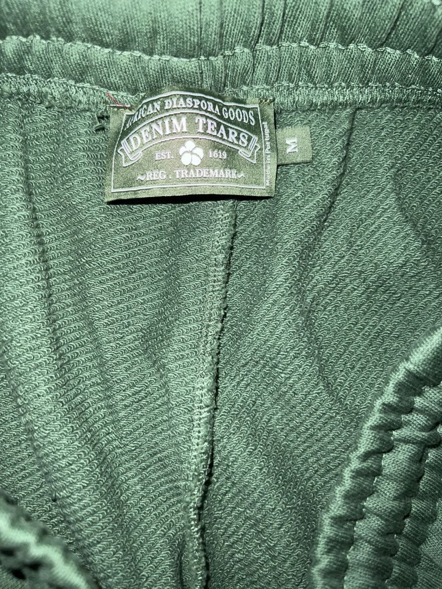 DENIM TEARS The Cotton Wreath Sweatpants Green Sz M Size US 32 / EU 48 - 4 Thumbnail