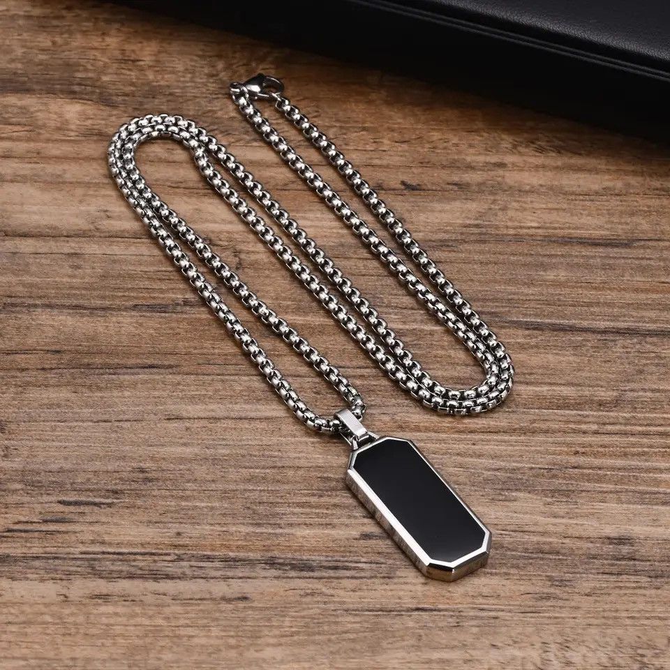 Other Square Rectangle Bar Pendant Stylish Necklace Size ONE SIZE - 2 Thumbnail