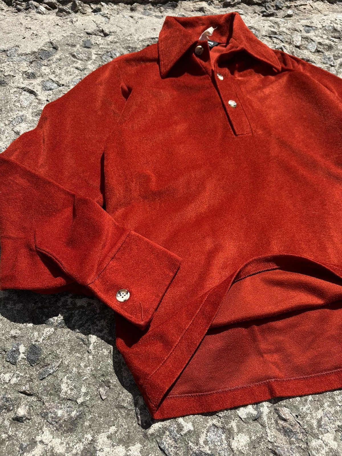 JCPenney × Vintage Vintage 80s JC Penney Velvet Polo Long Sleeve Size US S / EU 44-46 / 1 - 4 Thumbnail