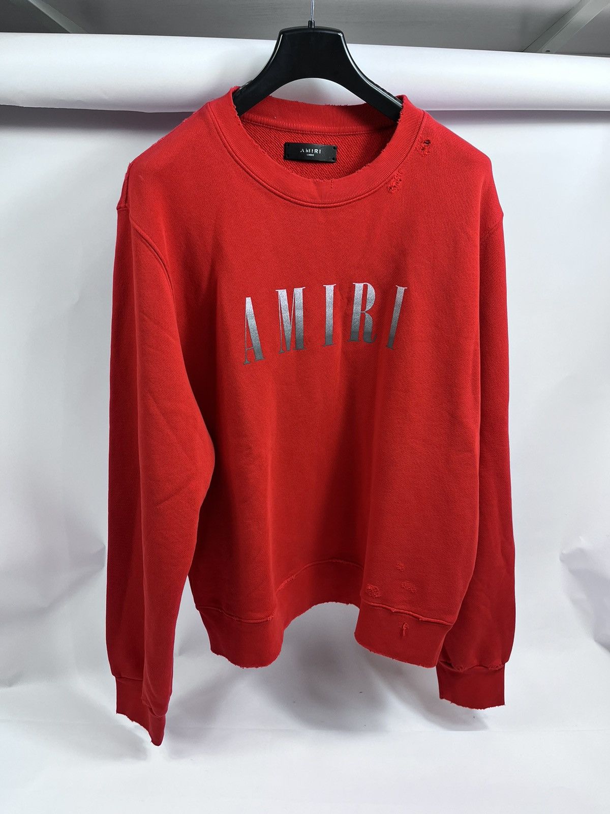 Amiri Oversized logo print distressed sweatshirt Size US L / EU 52-54 / 3 - 1 Thumbnail