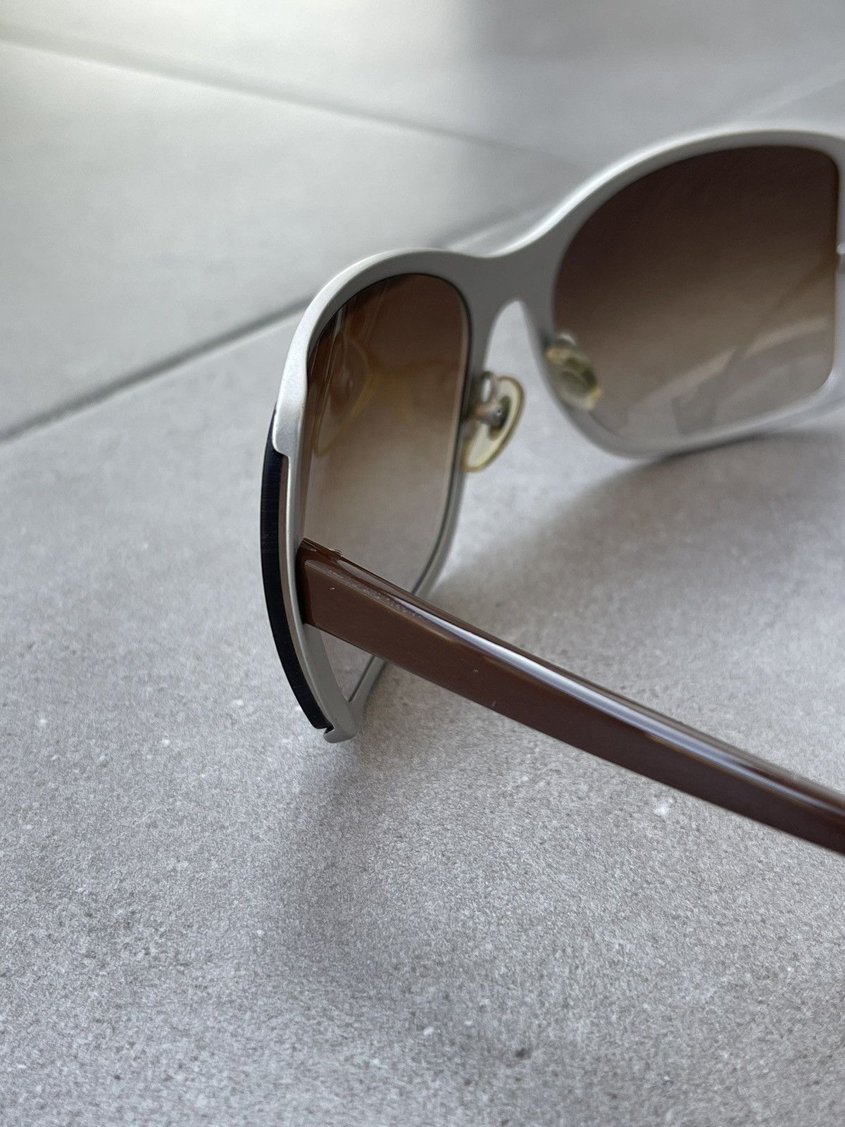 Marni Marni MA044 03 Silver Brown Round Square Sunglasses Size ONE SIZE - 7 Thumbnail