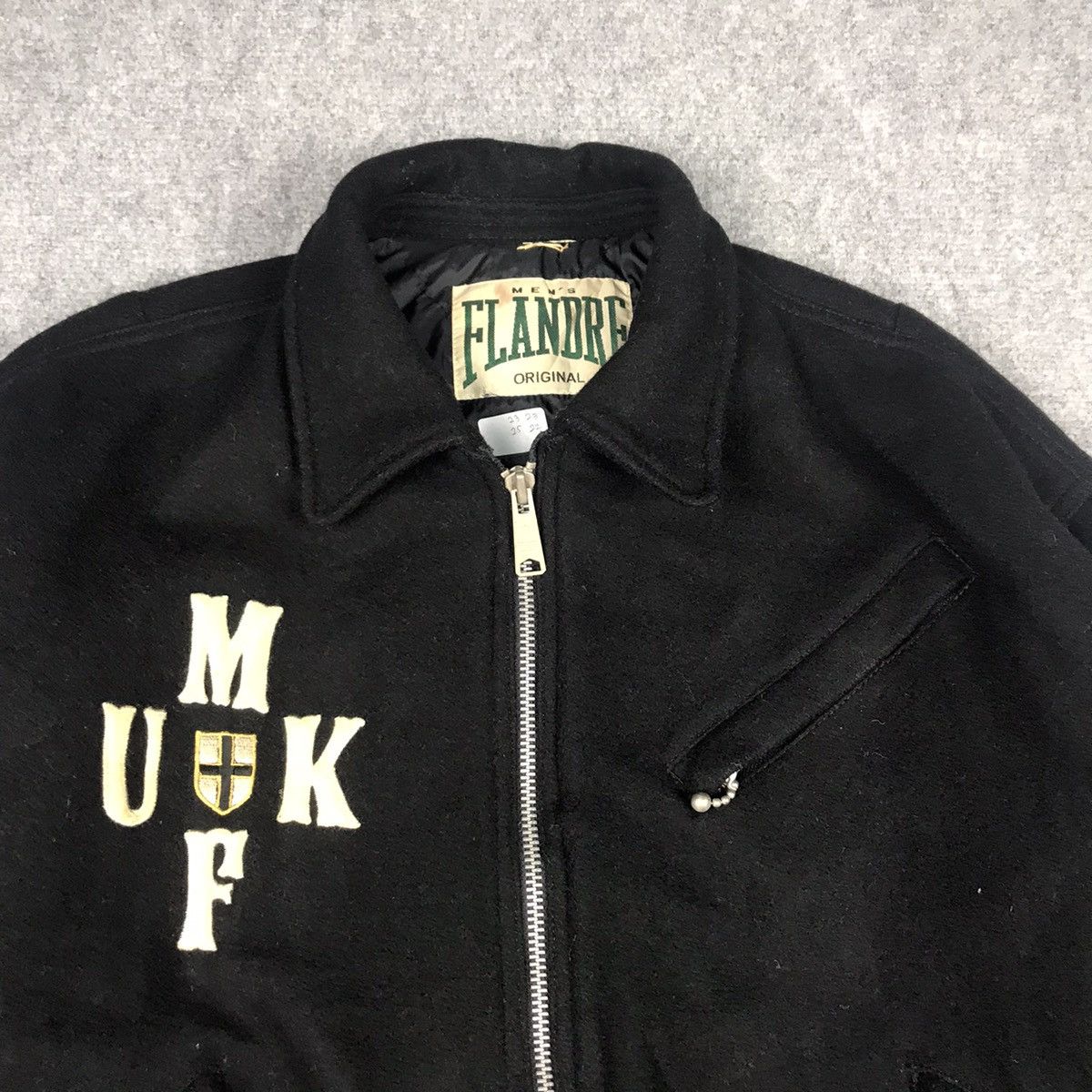Japanese Brand MEN FLANDRE VARSITY JACKET SNAP BUTTON JACKET Size US M / EU 48-50 / 2 - 5 Thumbnail