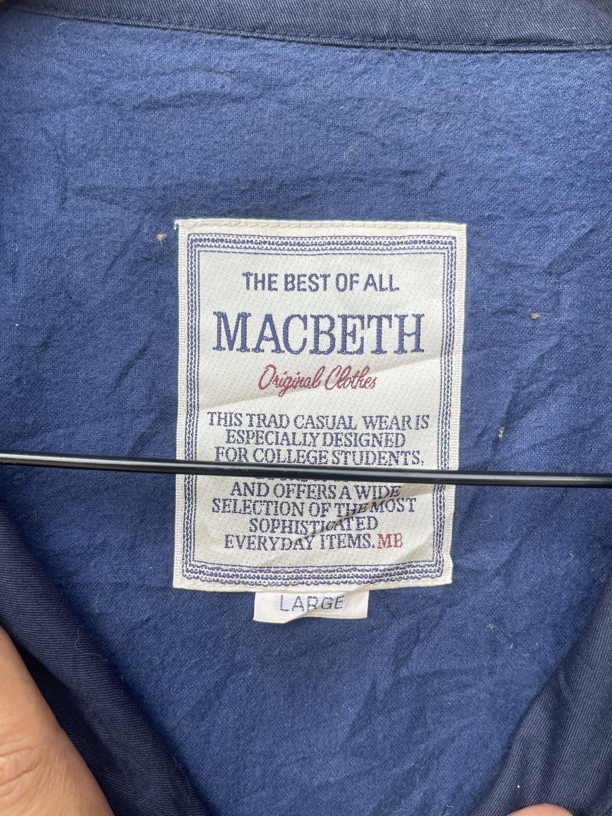 Japanese Brand × Macbeth × Vintage Vintage Macbetth Bomber Jacket (Sleeve Faded) Size US L / EU 52-54 / 3 - 3 Thumbnail