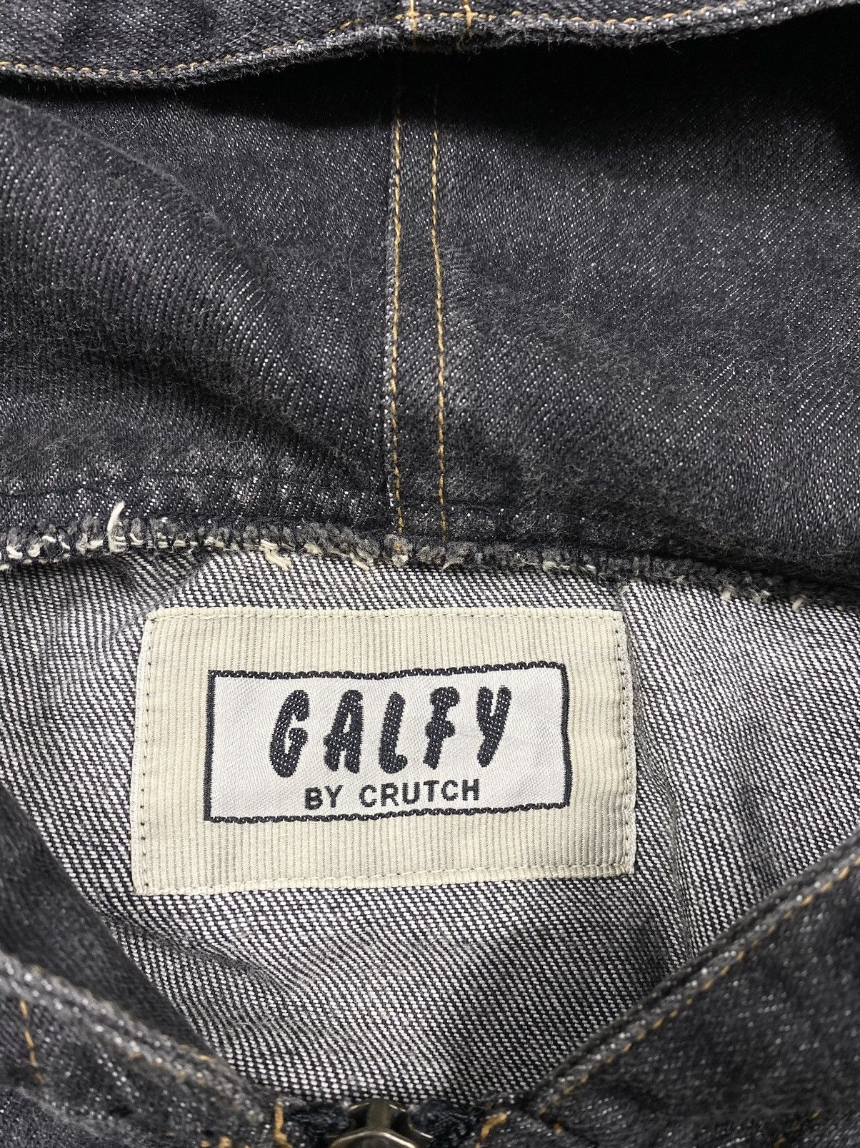 Japanese Brand Denim Zip Up Hoodie Jacket By Galfy Size US XL / EU 56 / 4 - 9 Thumbnail