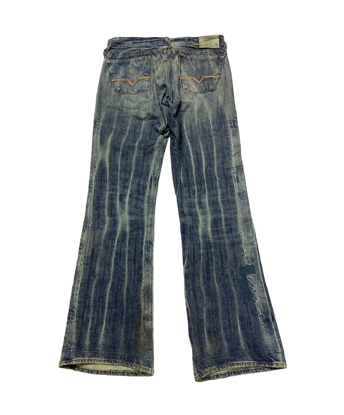 Guess Flare GUESS JEANS Mud Washed Rusty Denim Size US 35 - 2 Thumbnail