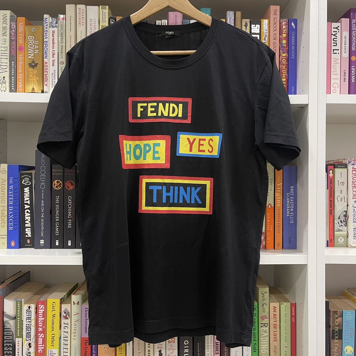 Fendi Fendi Roma Badge Patch Hope Yes Think Tee | Grailed