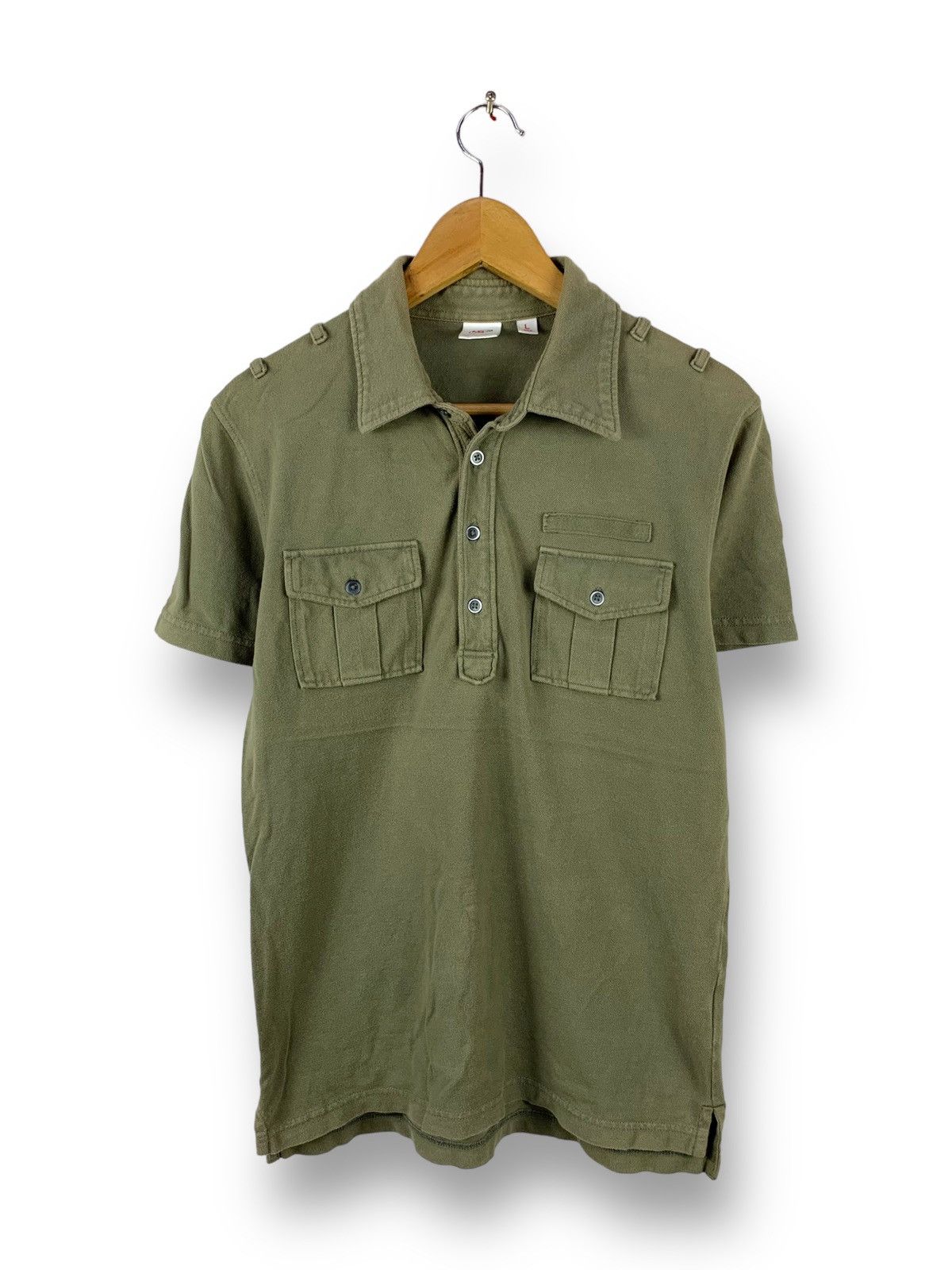 Michael Bastian Steals! Uniqlo Michael Bastian Double Pocket Army Polo Tee Size US M / EU 48-50 / 2 - 1 Thumbnail