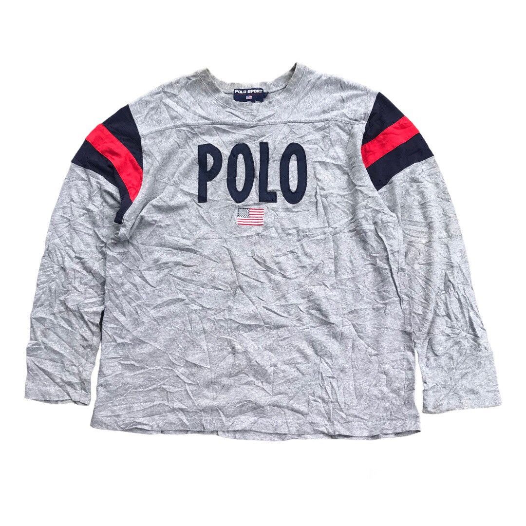 image of Polo Ralph Lauren x Ralph Lauren Sport Vintage 90's Polo Sport By Ralph Laurent in Grey (Size XL)
