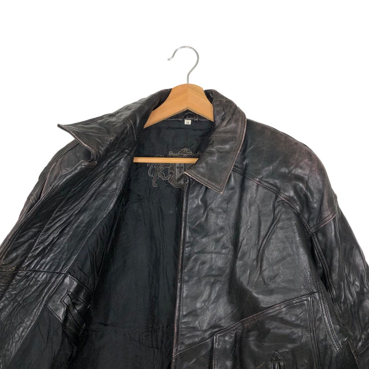 Japanese Brand VINTAGE BOMBER LEATHER JACKET HARAJUKU MOTHER Size US M / EU 48-50 / 2 - 9 Thumbnail